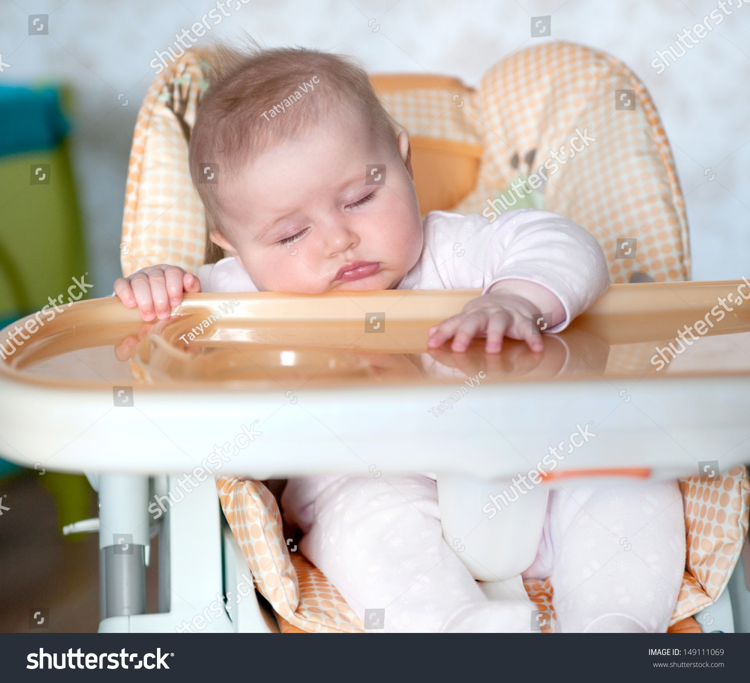 Baby Fell Asleep After Eating Table Stock Photo Edit Now 149111069