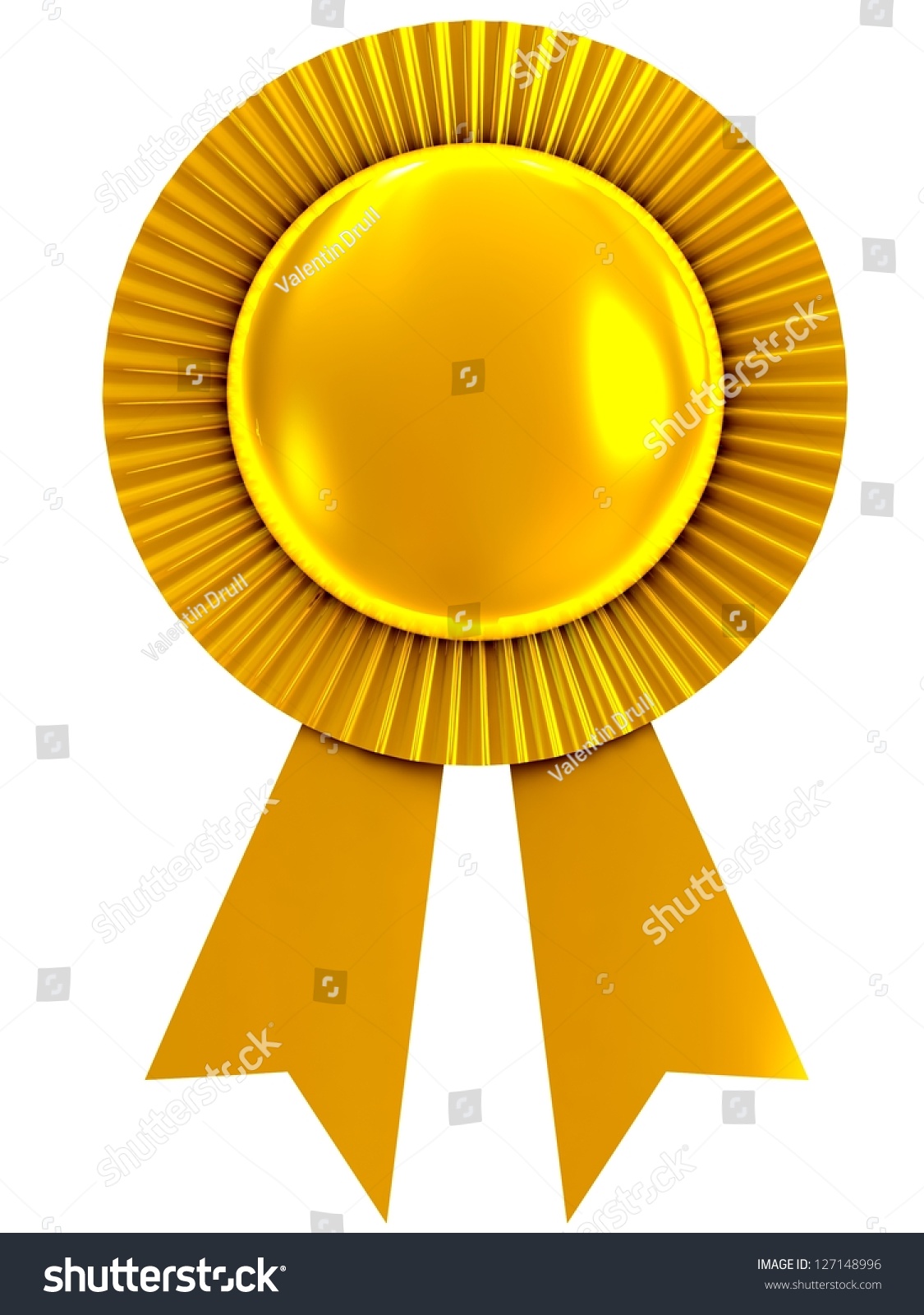 Blank Award Ribbon Rosette Stock Photo 127148996 : Shutterstock