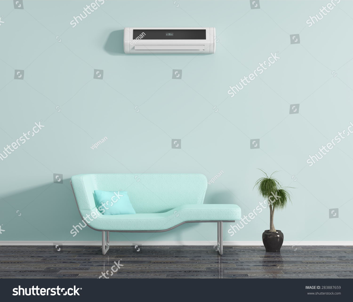 Blue Room Air Conditioning Sofa Stock Photo 283887659 Shutterstock