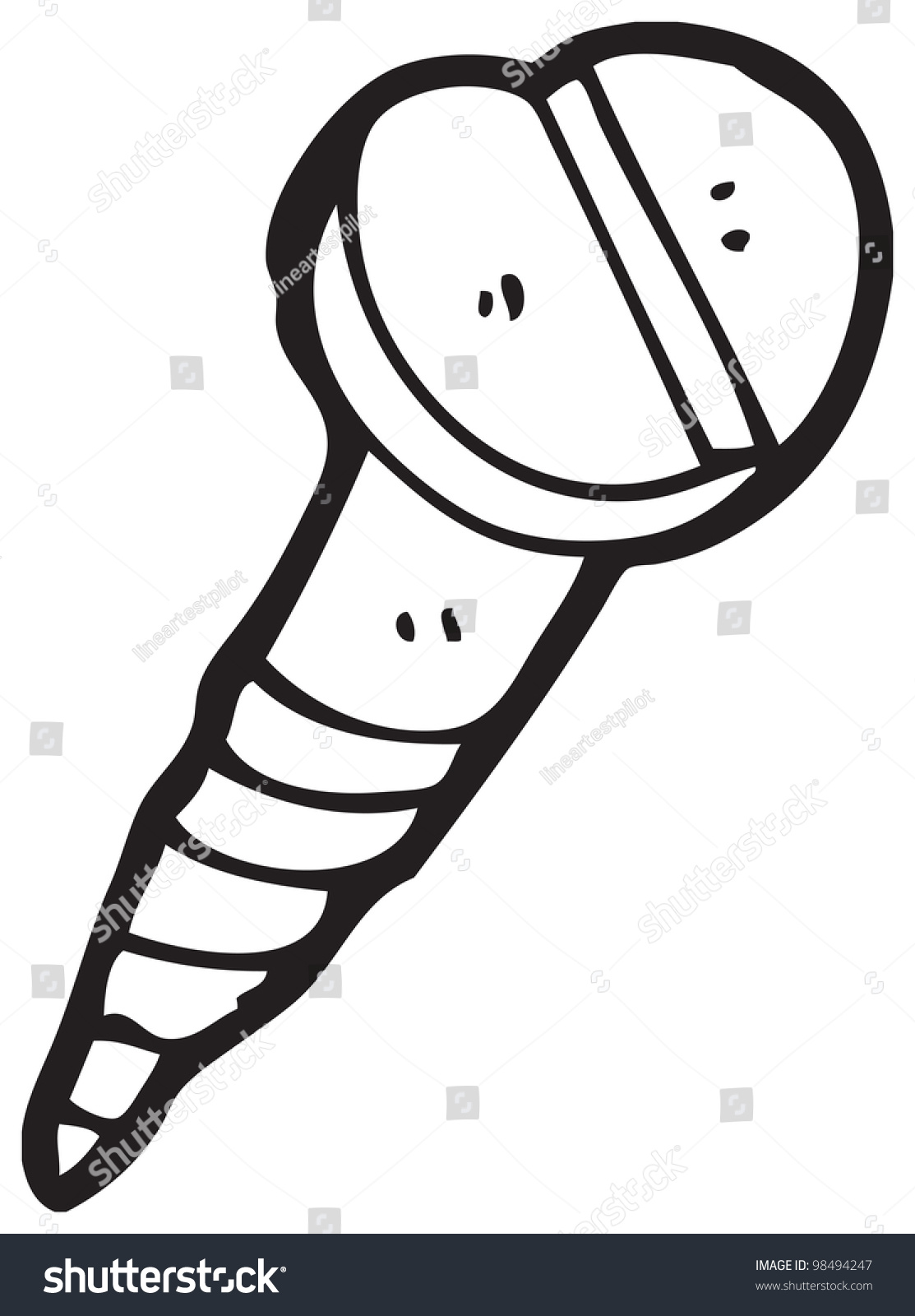 Cartoon Screw Stock Photo 98494247 : Shutterstock