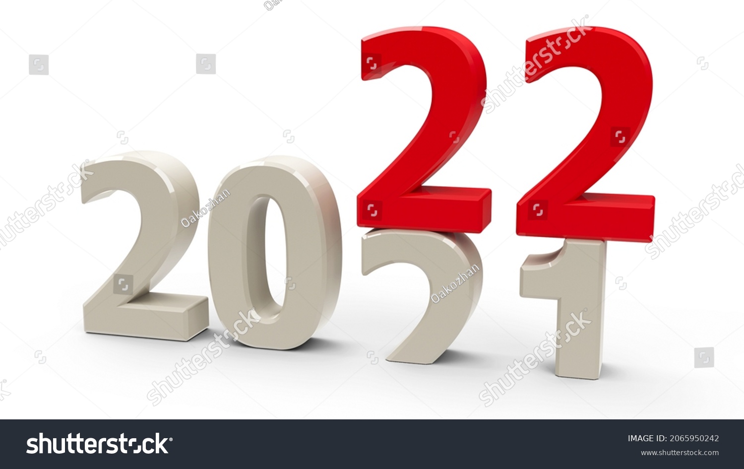 20212022 Change Represents New Year 2022 Stock Illustration 2065950242