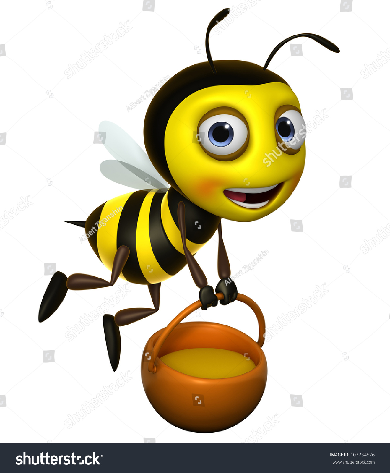 3d Bee Stock Illustration 102234526 - Shutterstock