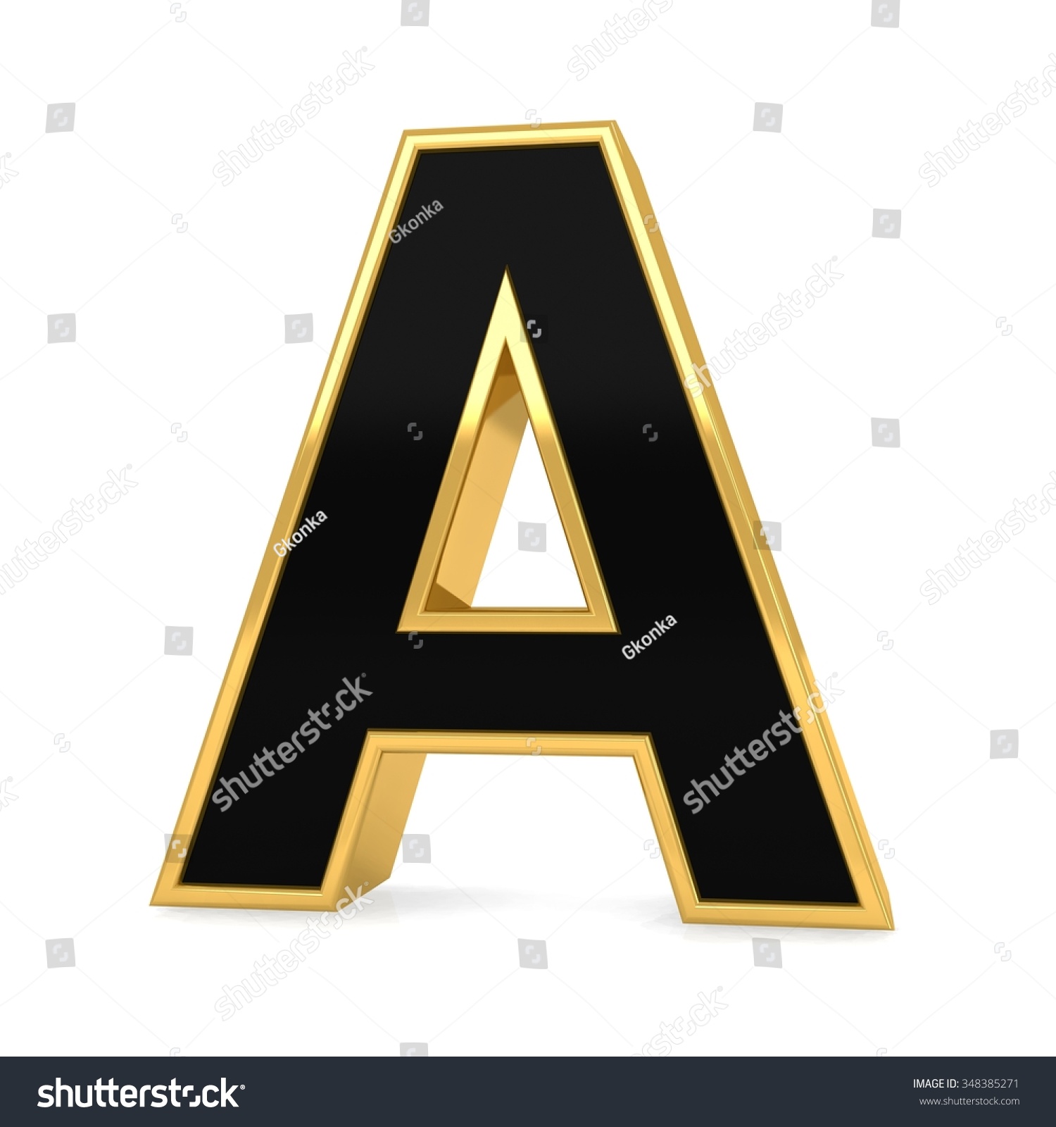 Black with Gold Letters