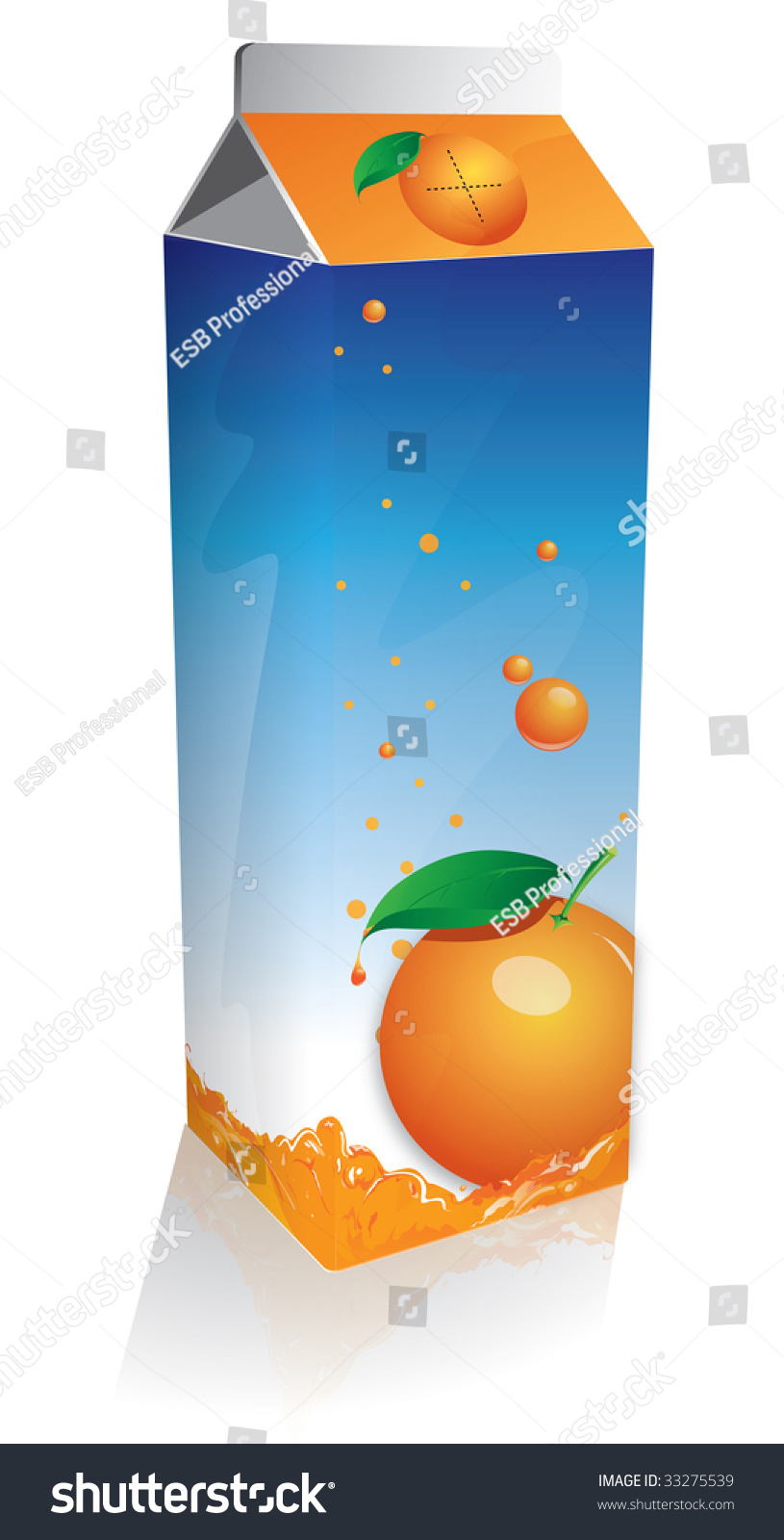 3d Carton Of Orange Juice Isolated Over White Stock Photo 33275539 ...