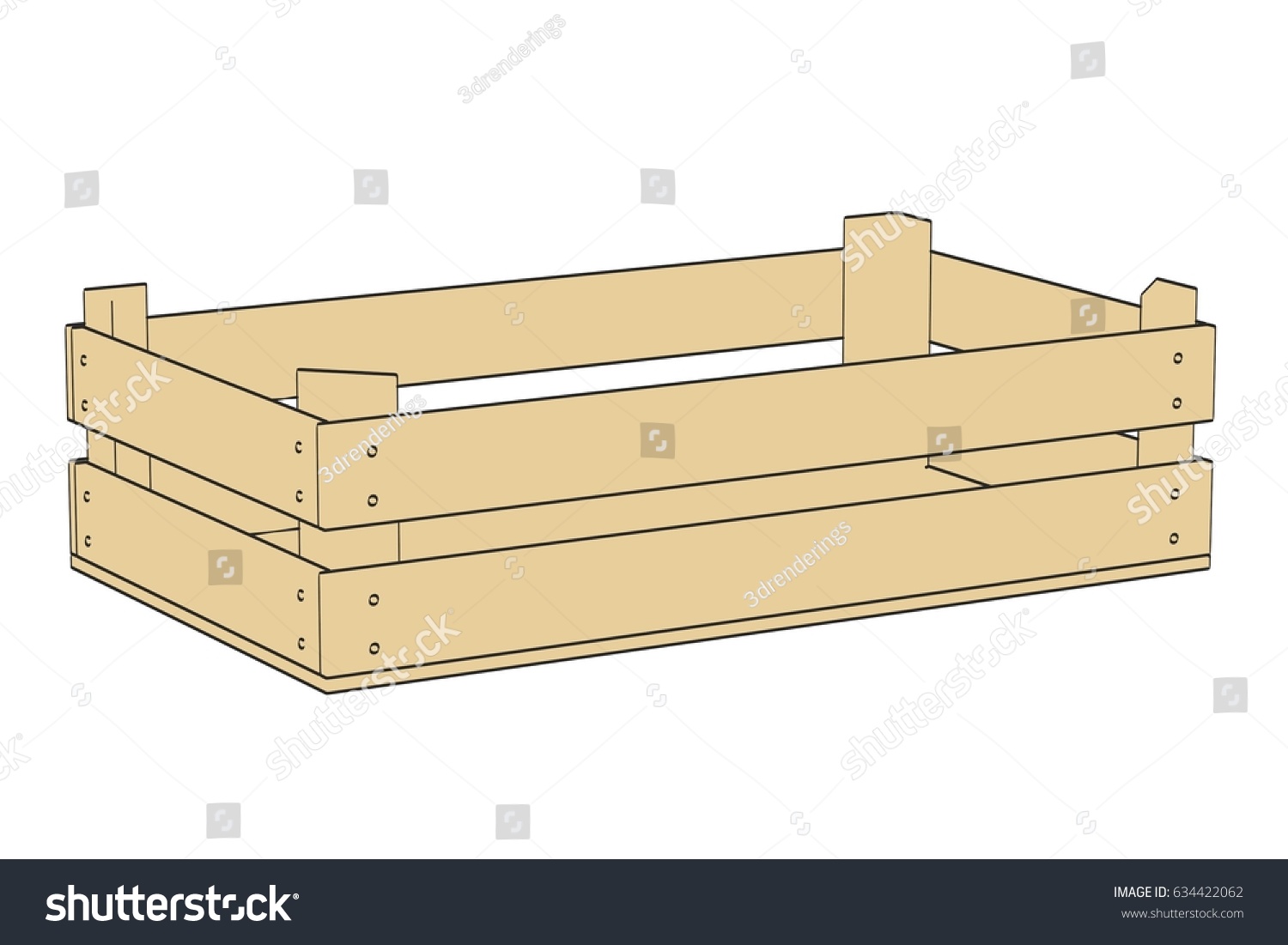 2d Cartoon Illustration Of Vegetable Box 2d Cartoon Illustration Of Vegetable Box