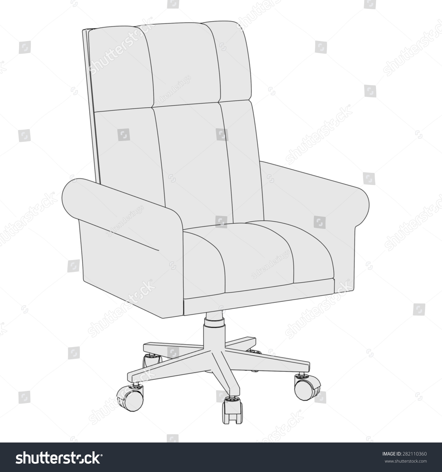 2d Cartoon Image Judge Chair Stock Illustration 282110360