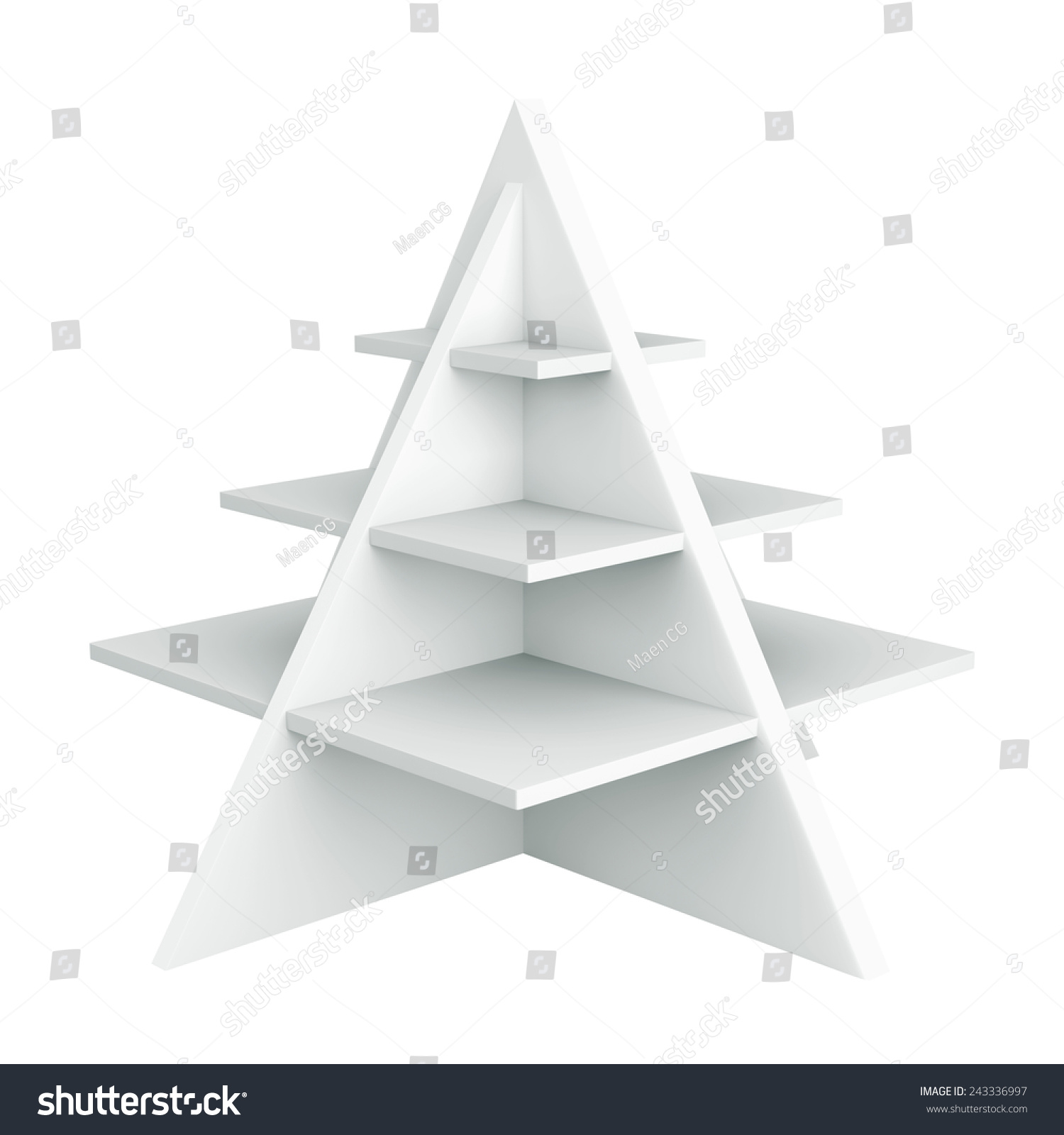 3D Christmas Tree Shelves And Shelf Design Object Isolated 3D Christmas Tree Shelves And Shelf Design Object Isolated