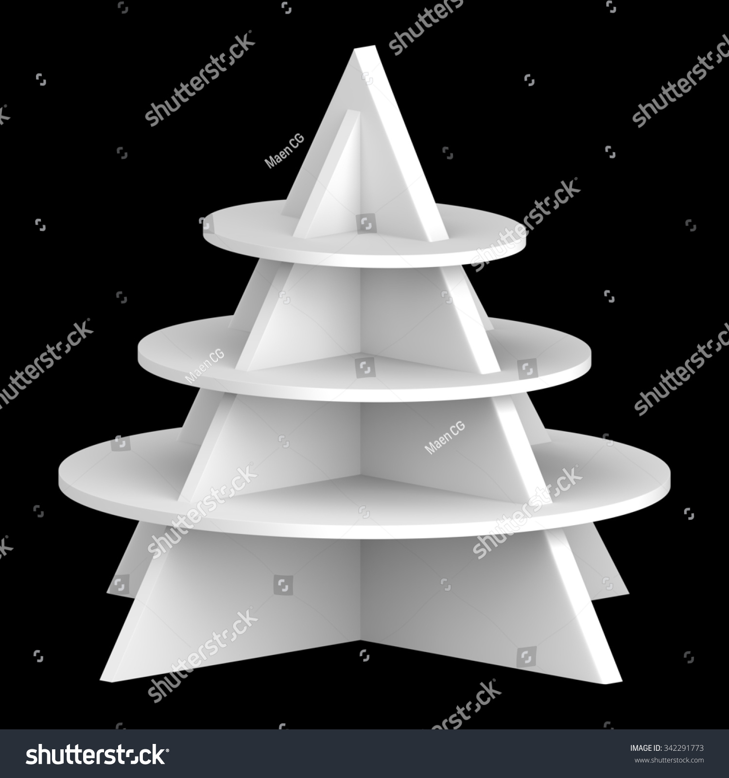3D Christmas Tree Shelves And Shelf Design Object Isolated Die Cut 3D Christmas Tree Shelves And Shelf Design Object Isolated Die Cut