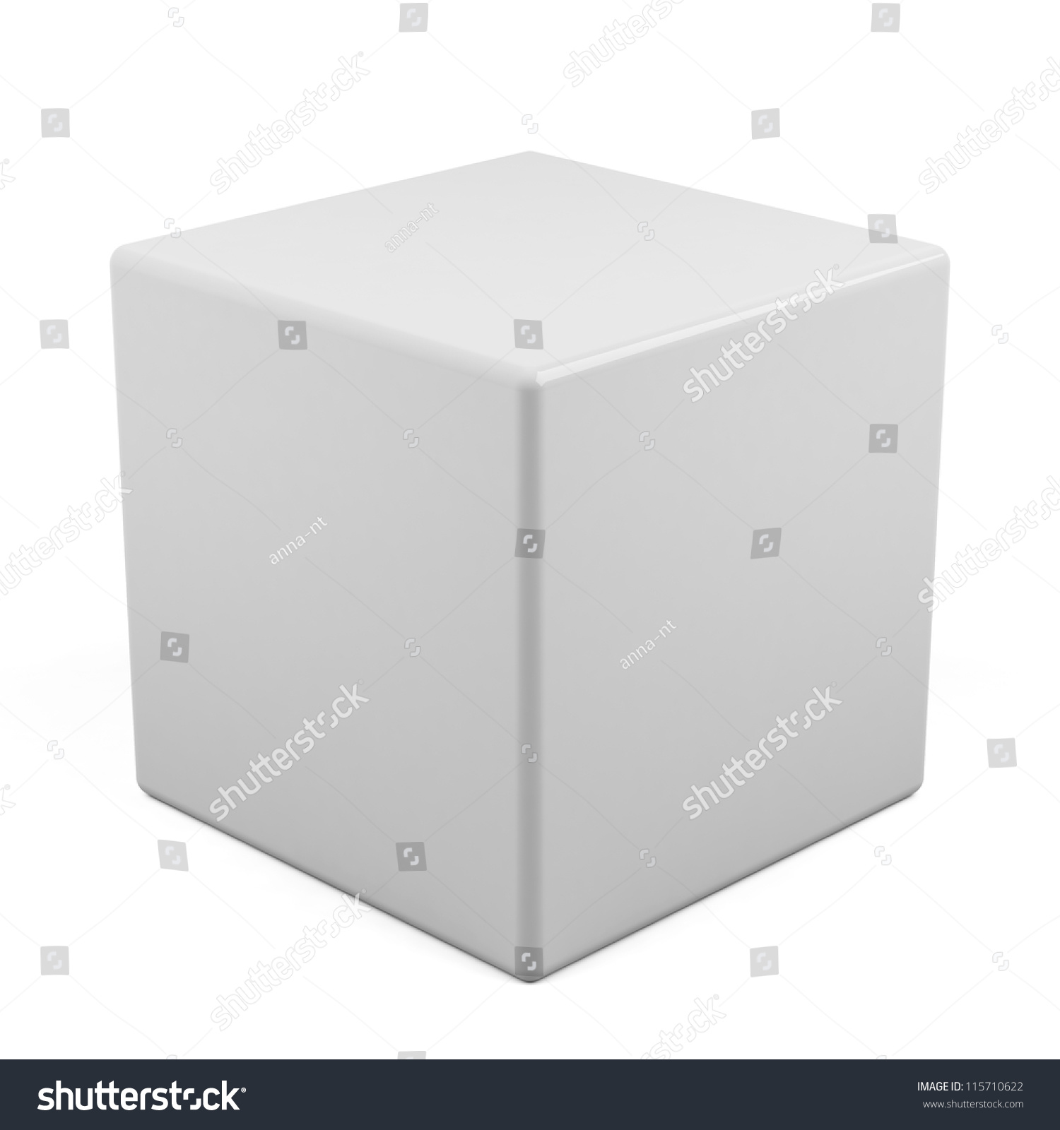 3d Cube Isolated On A White Stock Photo 115710622 : Shutterstock