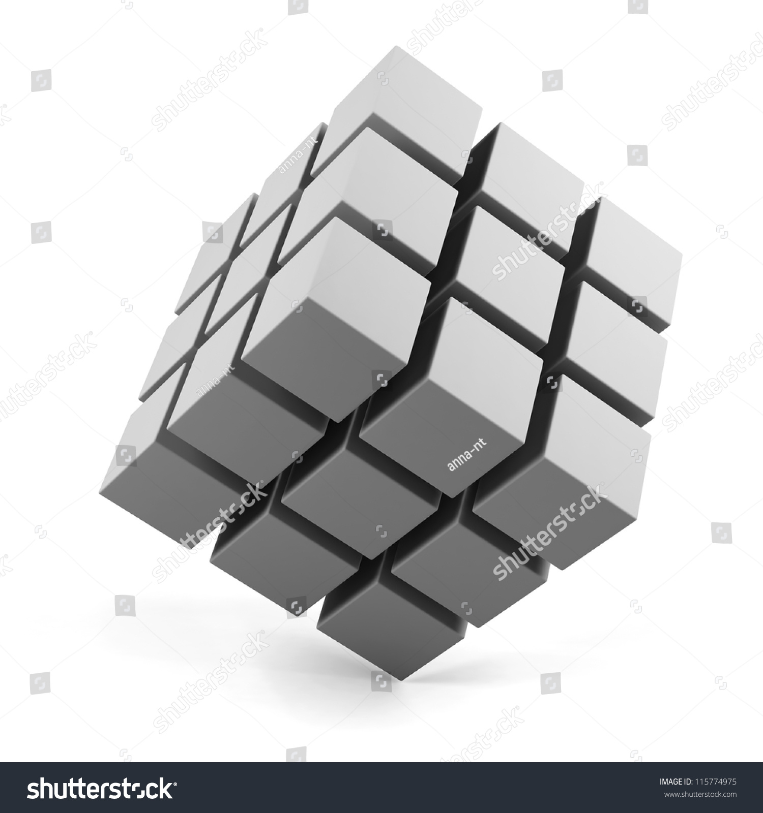 3d Cube Isolated On A White Stock Photo 115774975 : Shutterstock