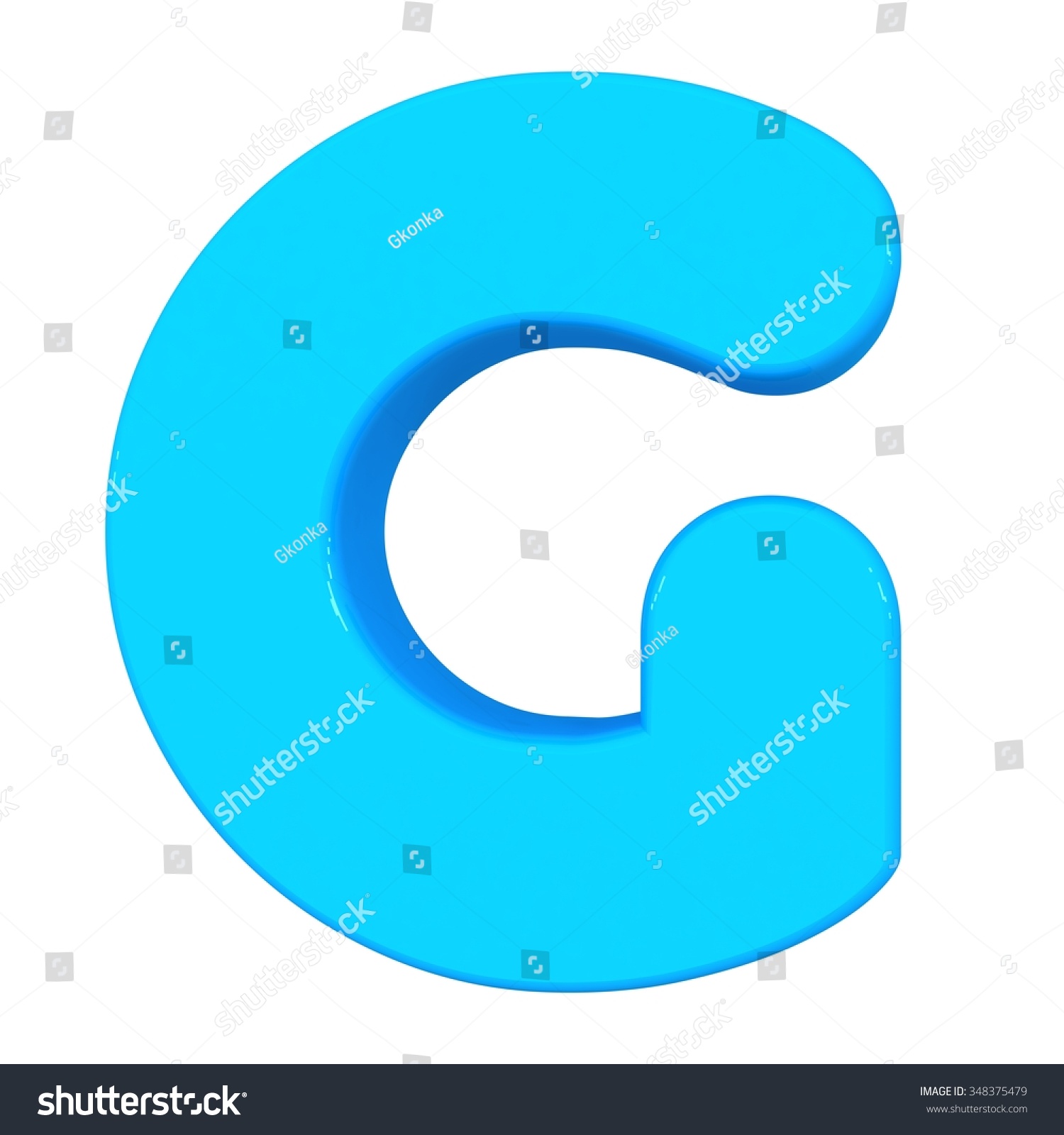 3d Cute Blue Letter G Cartoon Stock Illustration 348375479 - Shutterstock