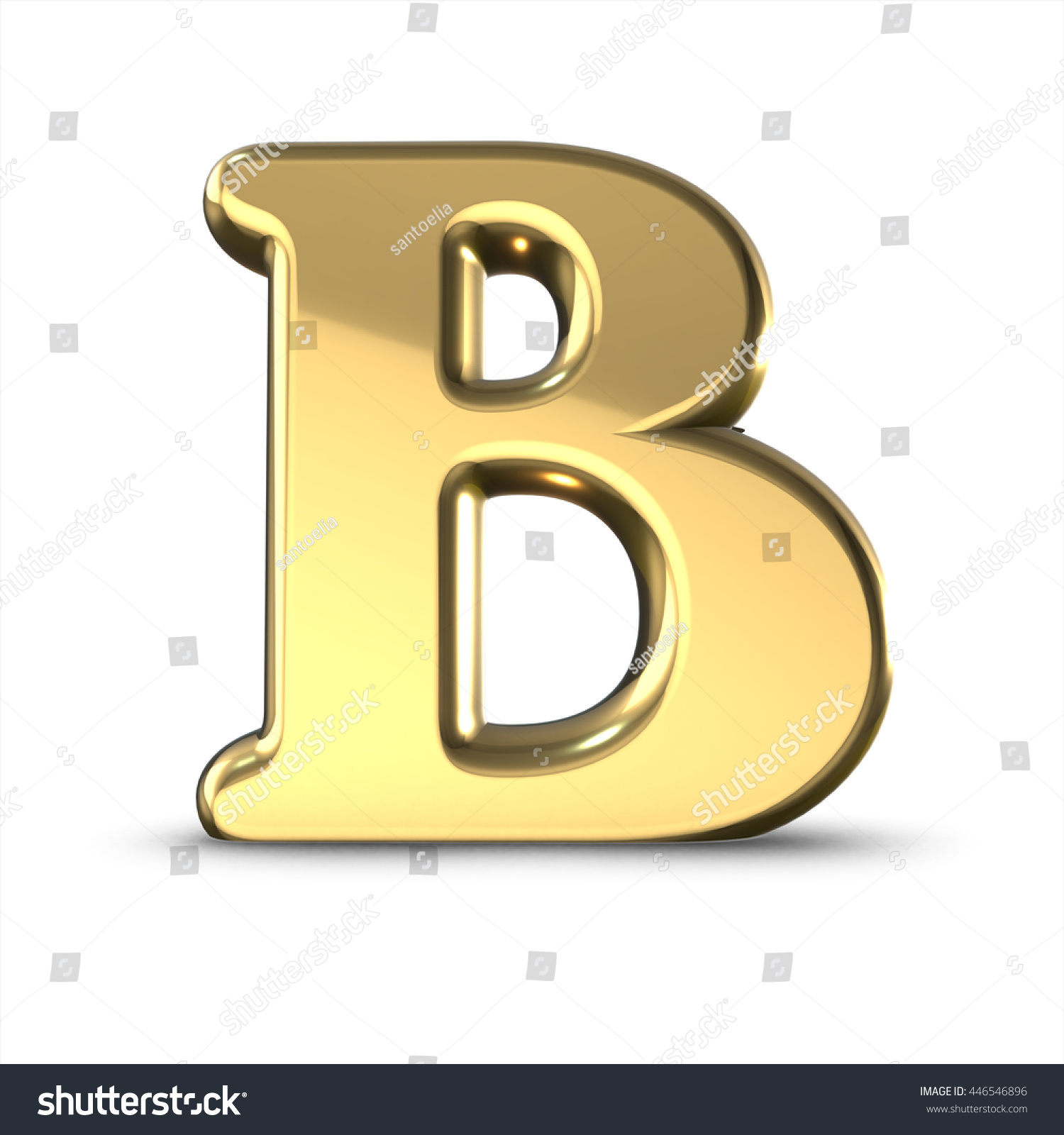 3d Cute Gold Metal Letter B Stock Illustration 446546896 | Shutterstock