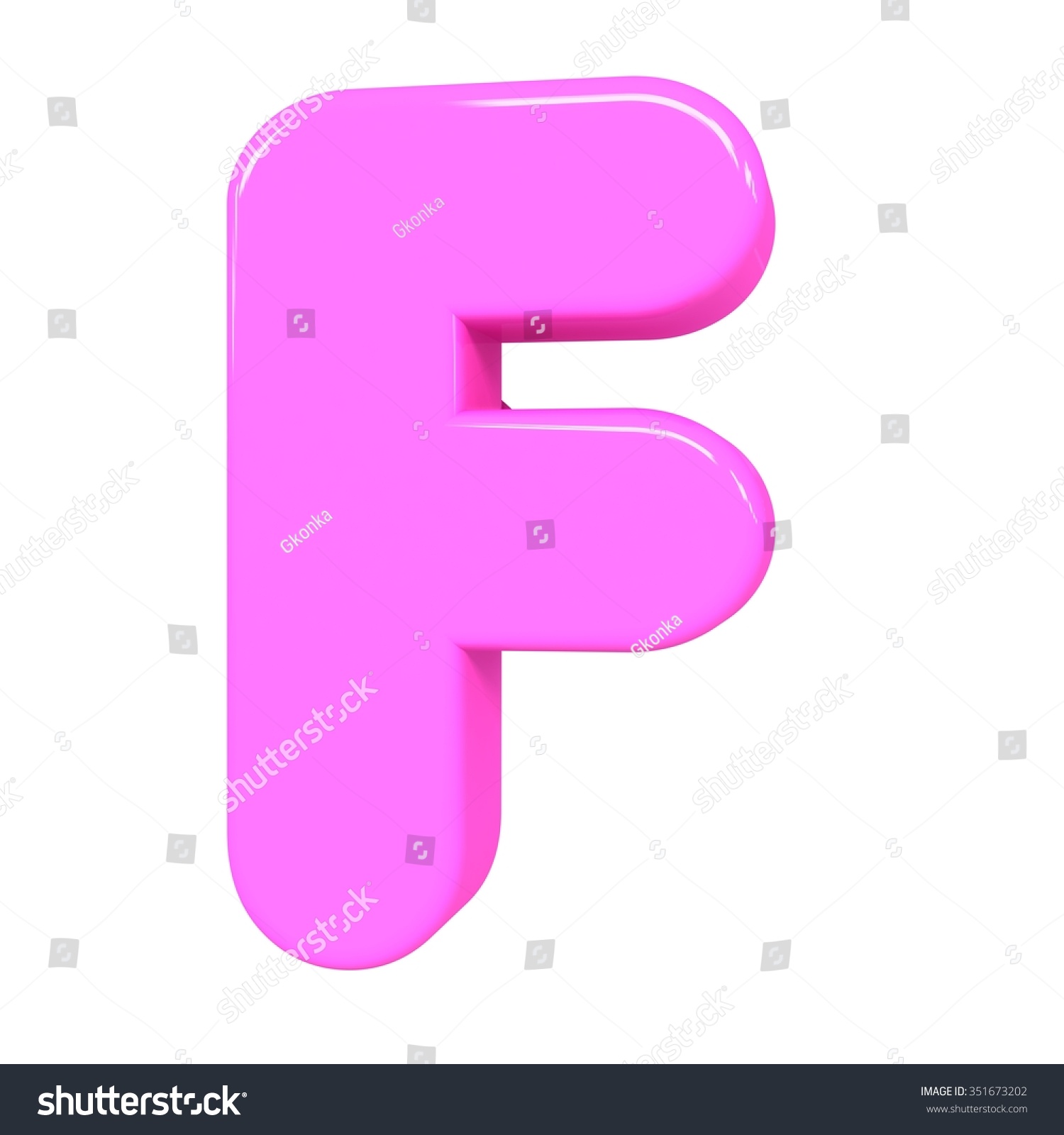 3d Cute Pink Letter F Cartoon Stock Illustration 351673202 | Shutterstock