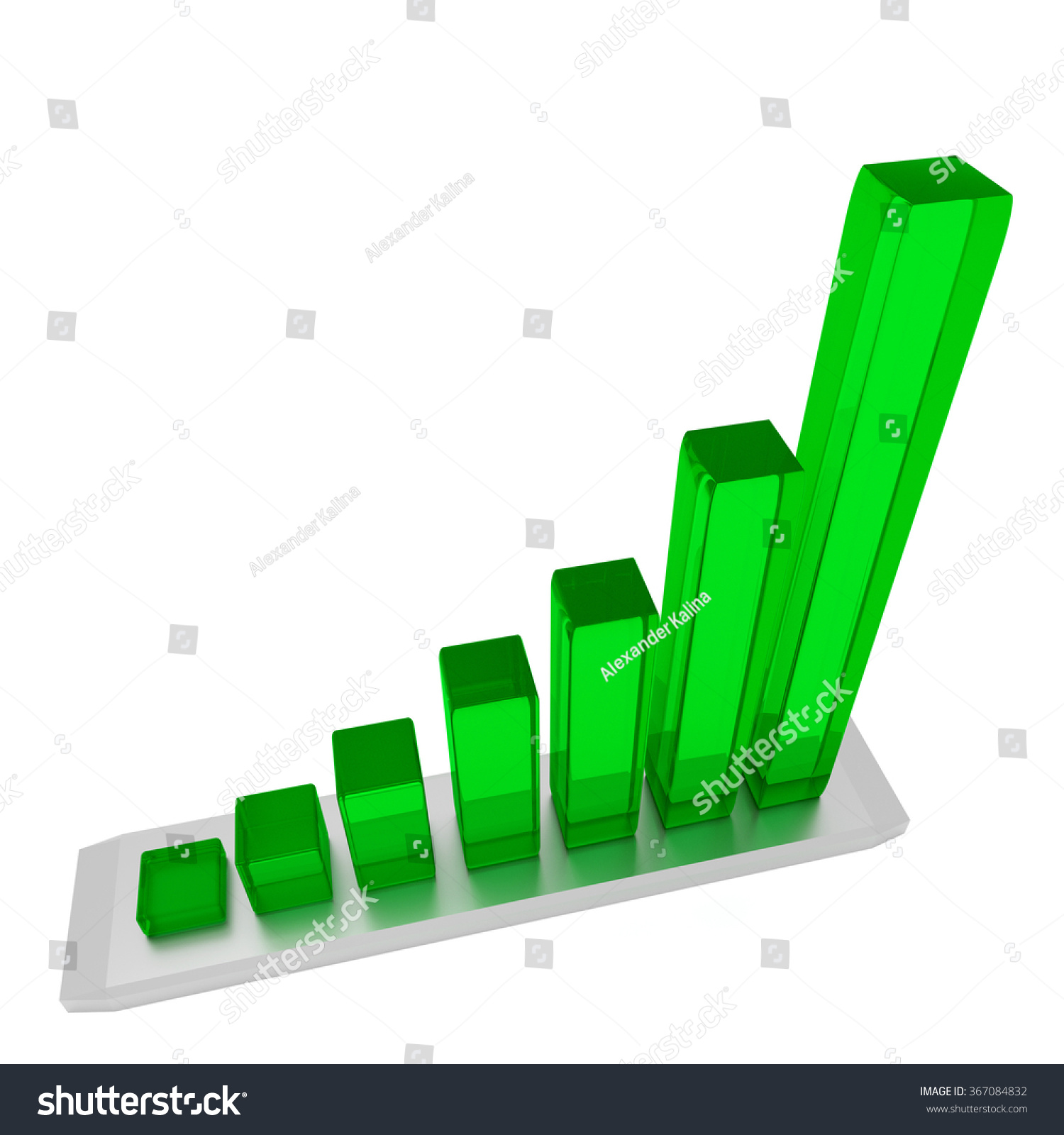 3d Diagram With The Growing Progress. Business Concepts Stock Photo ...