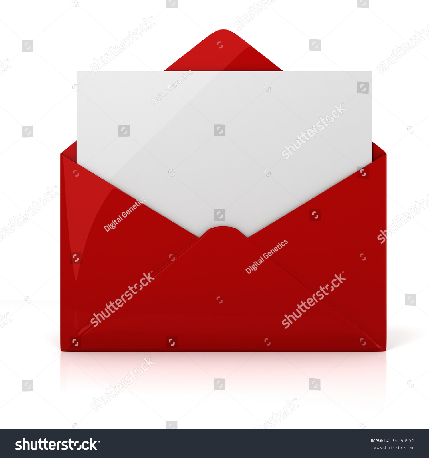 3d Envelope On White Background Stock Photo 106199954 : Shutterstock