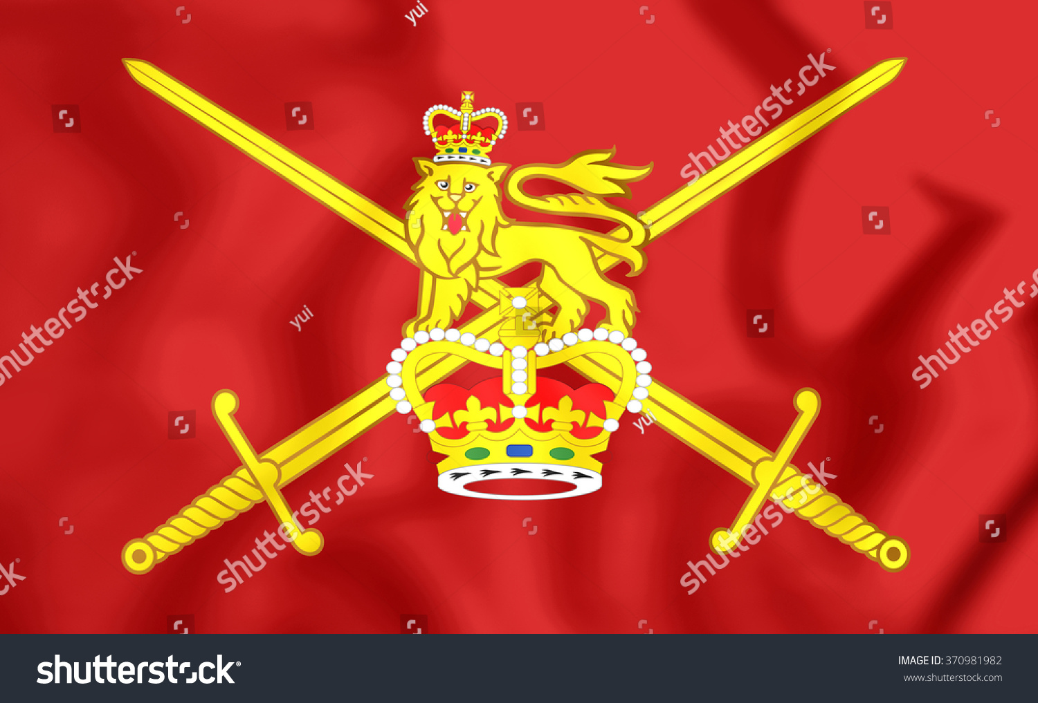 3d Flag Of British Army. Close Up. Stock Photo 370981982 : Shutterstock