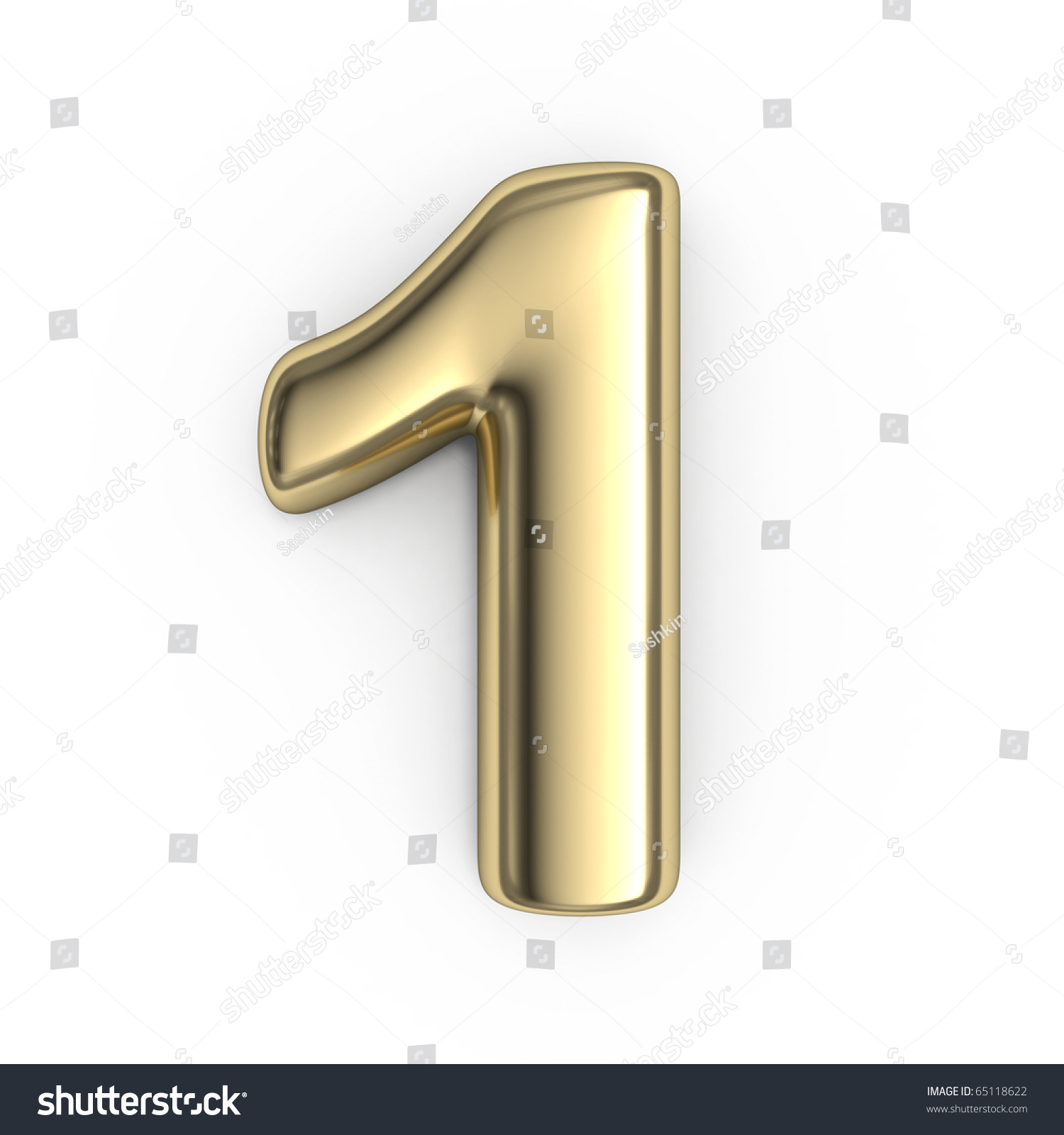 3d Gold Numbers - Number 1 Stock Photo 65118622 : Shutterstock