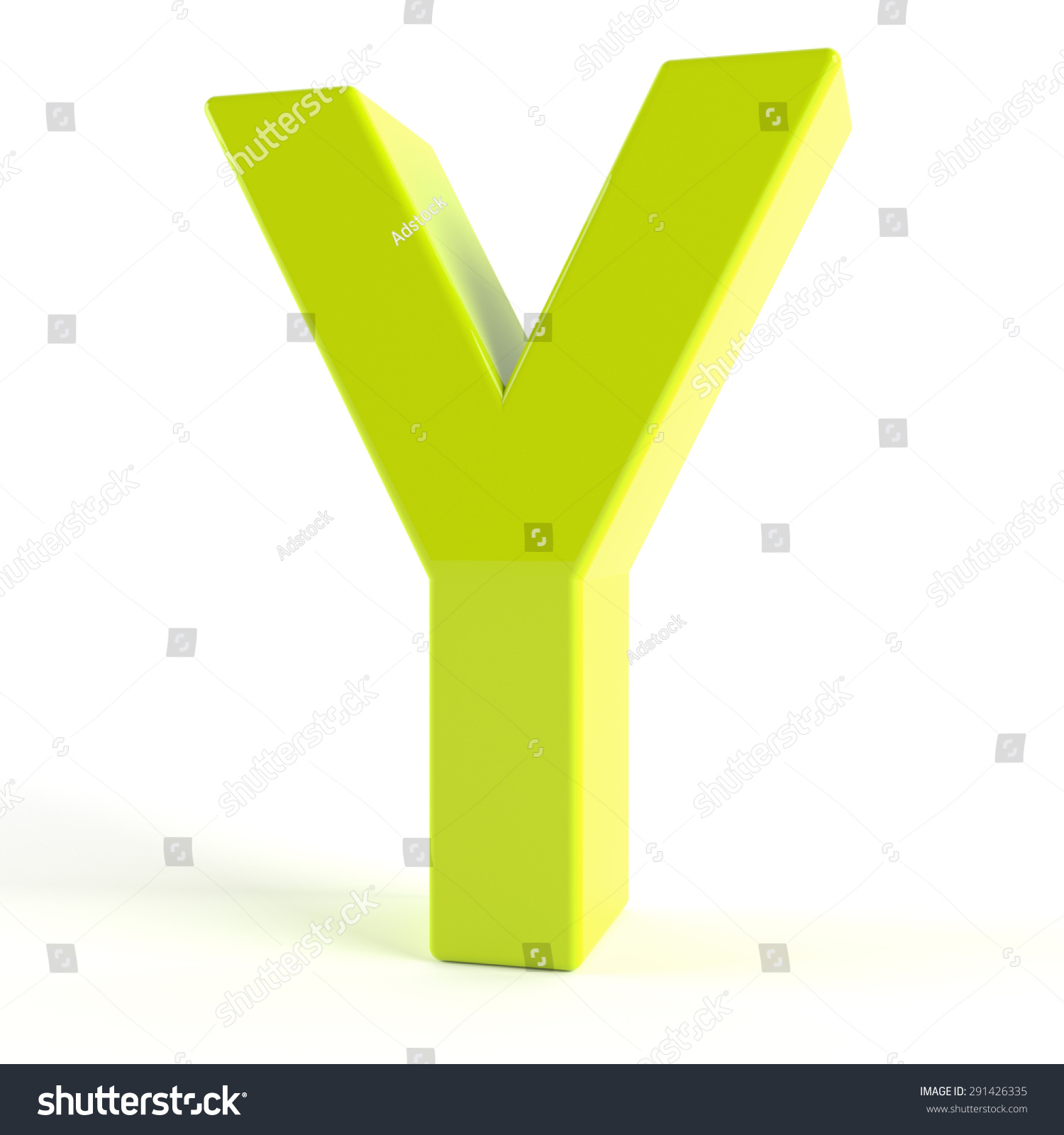 3d Green Letter Y Stock Photo 291426335 : Shutterstock