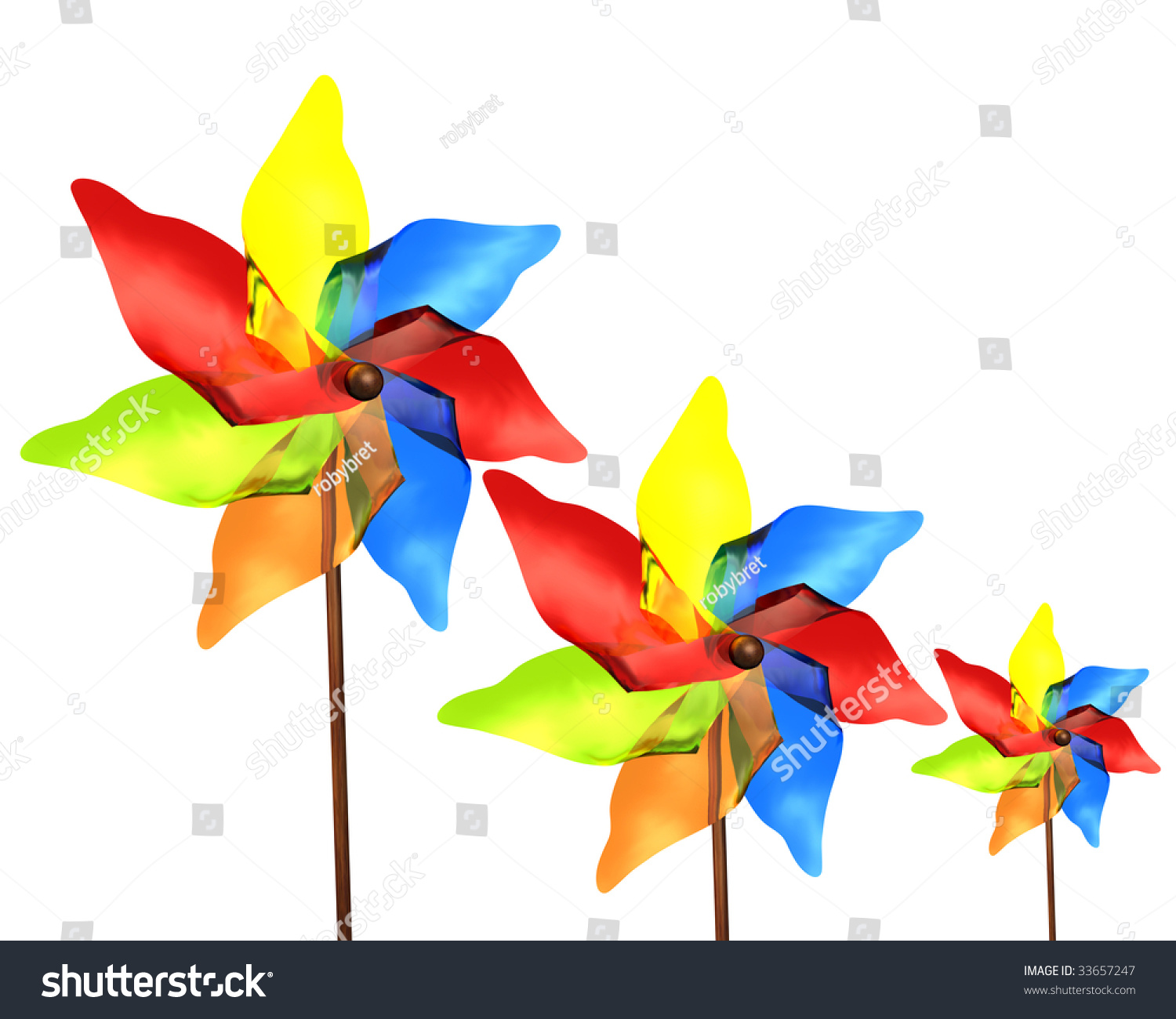 3d Illustration Of A Colored Windmill Toy - 33657247 : Shutterstock