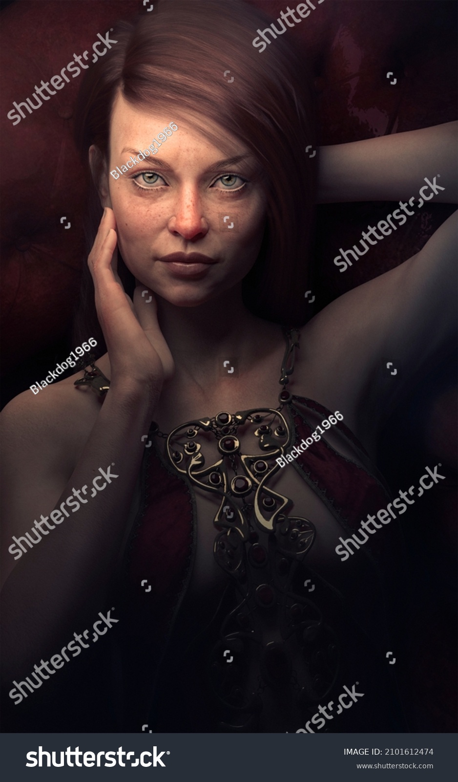 3d Illustration Female Character Stock Illustration 2101612474 Shutterstock 4436