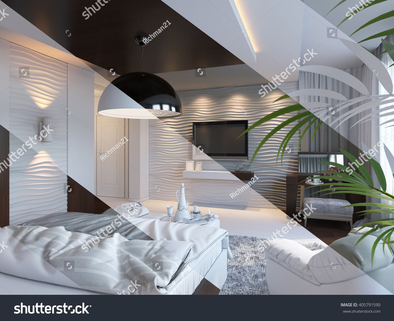 3d Illustration Bedroom Interior Design Contemporary Stock Illustration 405791590 - Shutterstock 3d Illustration Bedroom Interior Design Contemporary Stock Illustration 405791590 - Shutterstock