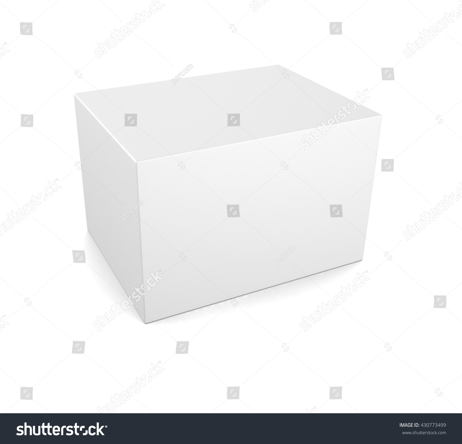 3d Illustration Of Blank Box Isolated On White Background - 430773499 ...