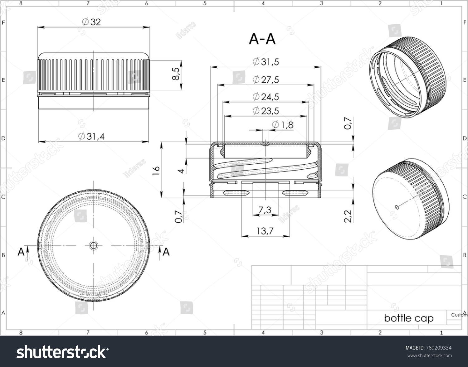 174 Bottle Cap Dimensions Images Stock Photos Vectors Shutterstock