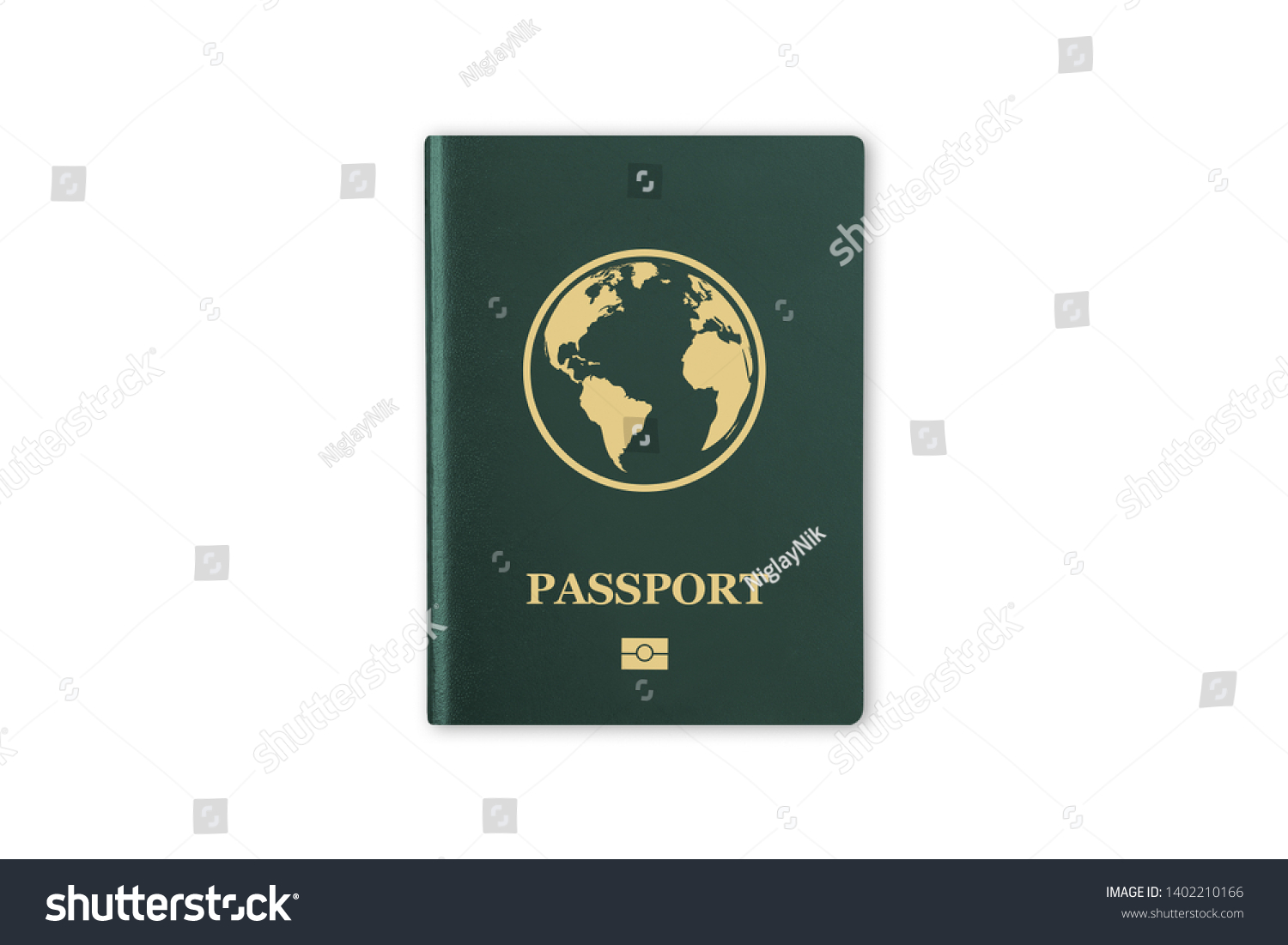 3d Illustration Green Realistic International Passport Stock Illustration 1402210166 1927