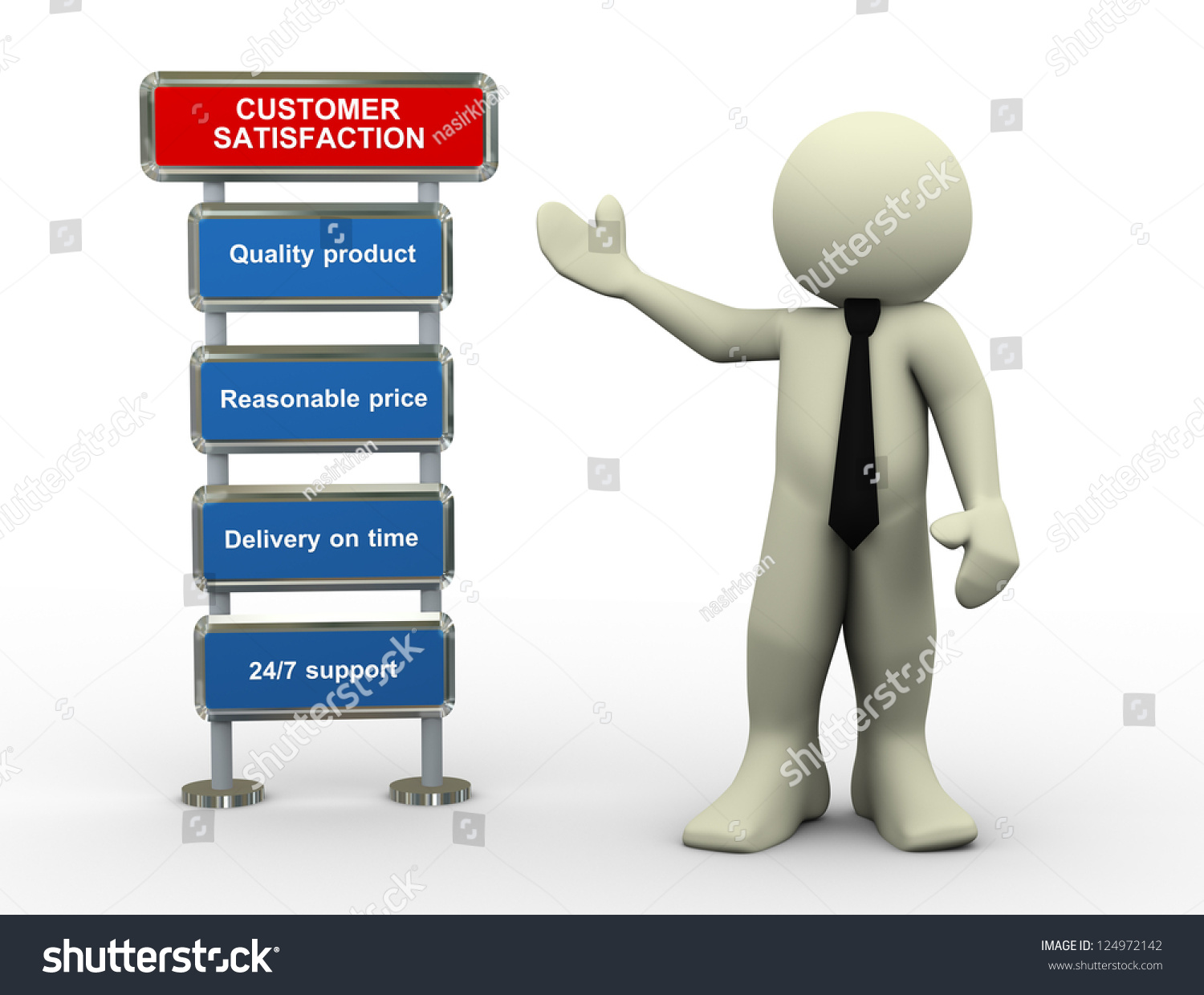 3d Illustration Man Standing Various Necessary Stock Illustration ...