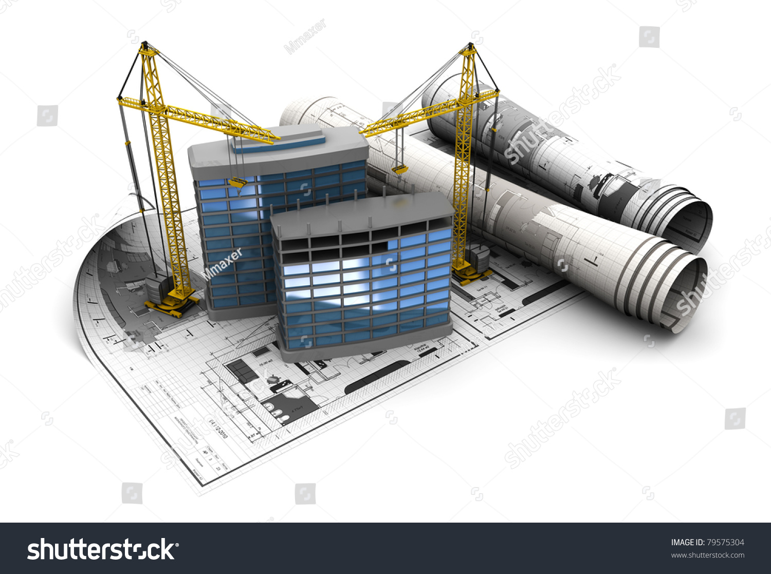 i3di Illustration Modern iBuildingi Construction iConcepti Stock 