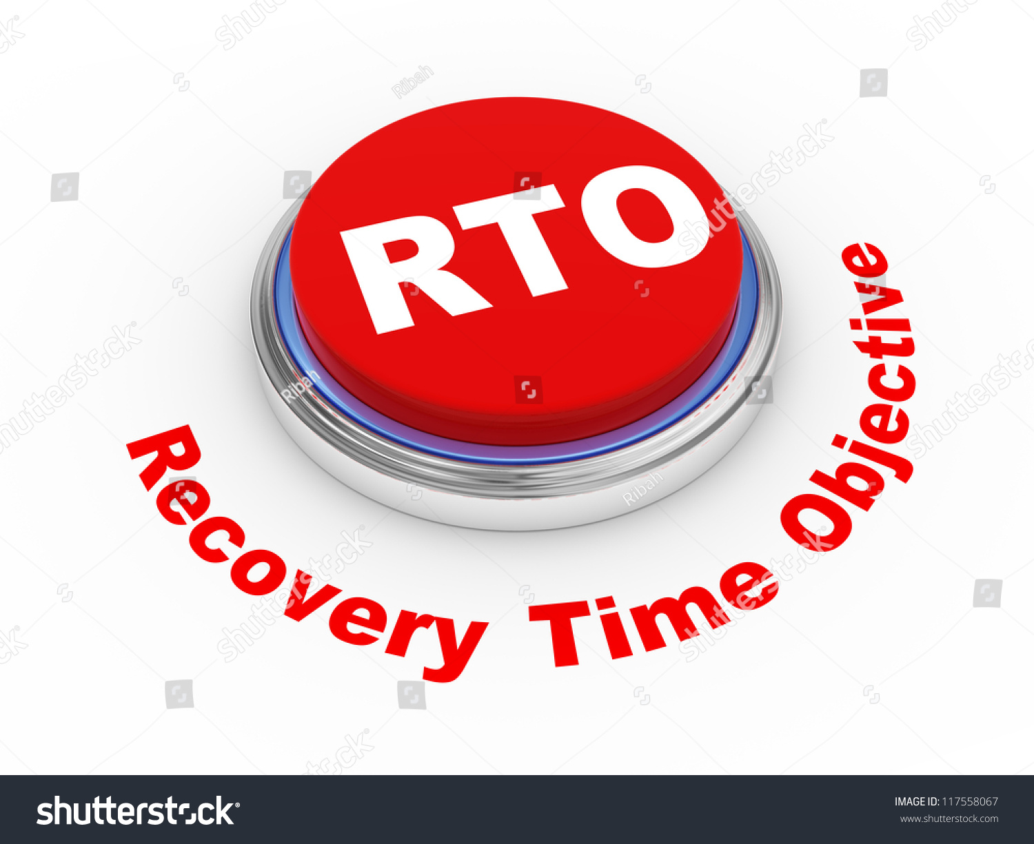 3d Illustration Rto Recovery Time Objective Stock ...