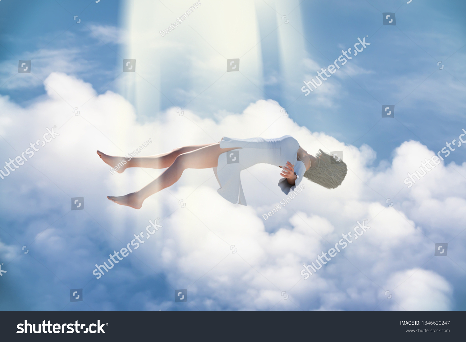 3d Illustration Soul Leaving Body Upon Stock Illustration 1346620247