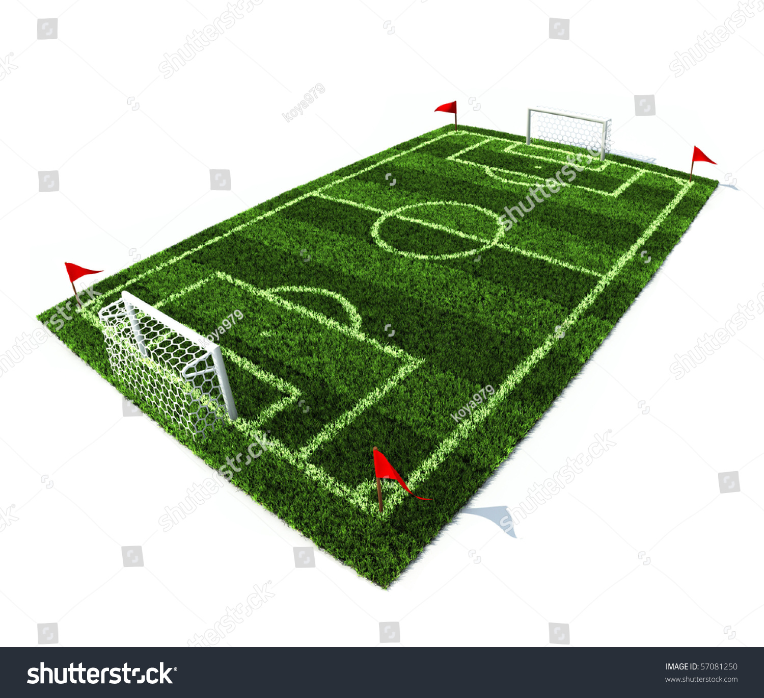 3 D Illustration Football Field Isolated On Stock Illustration 57081250