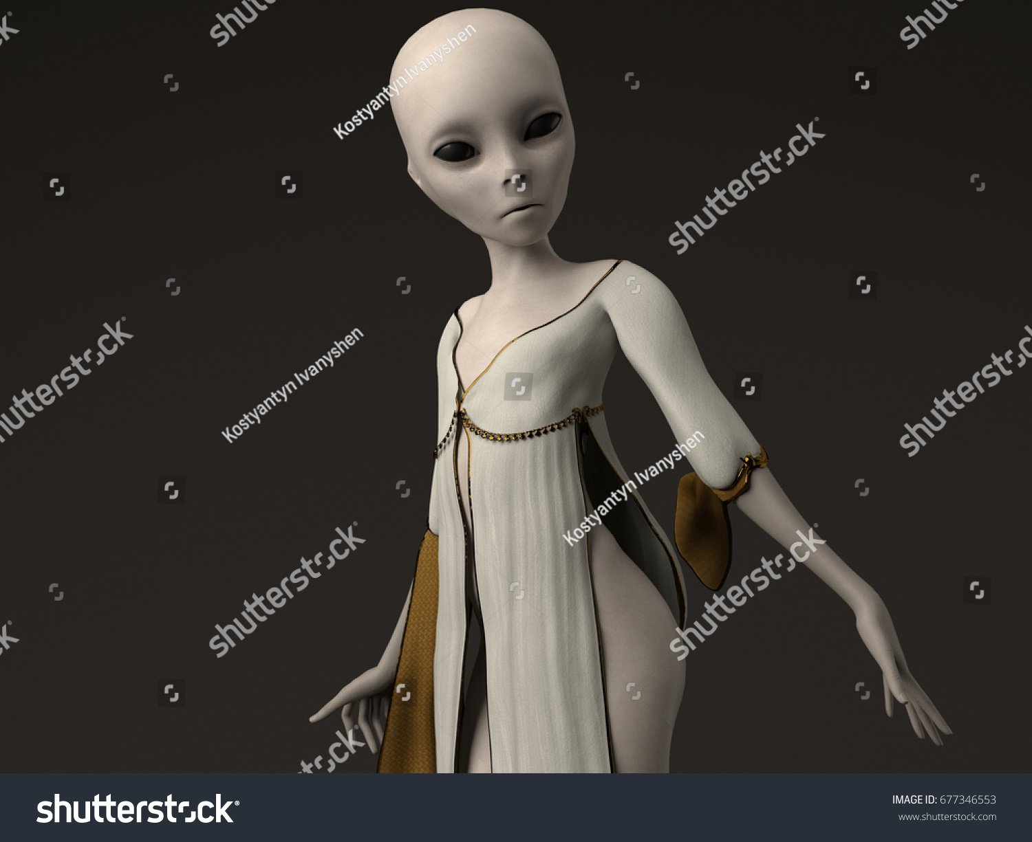 grey alien doll