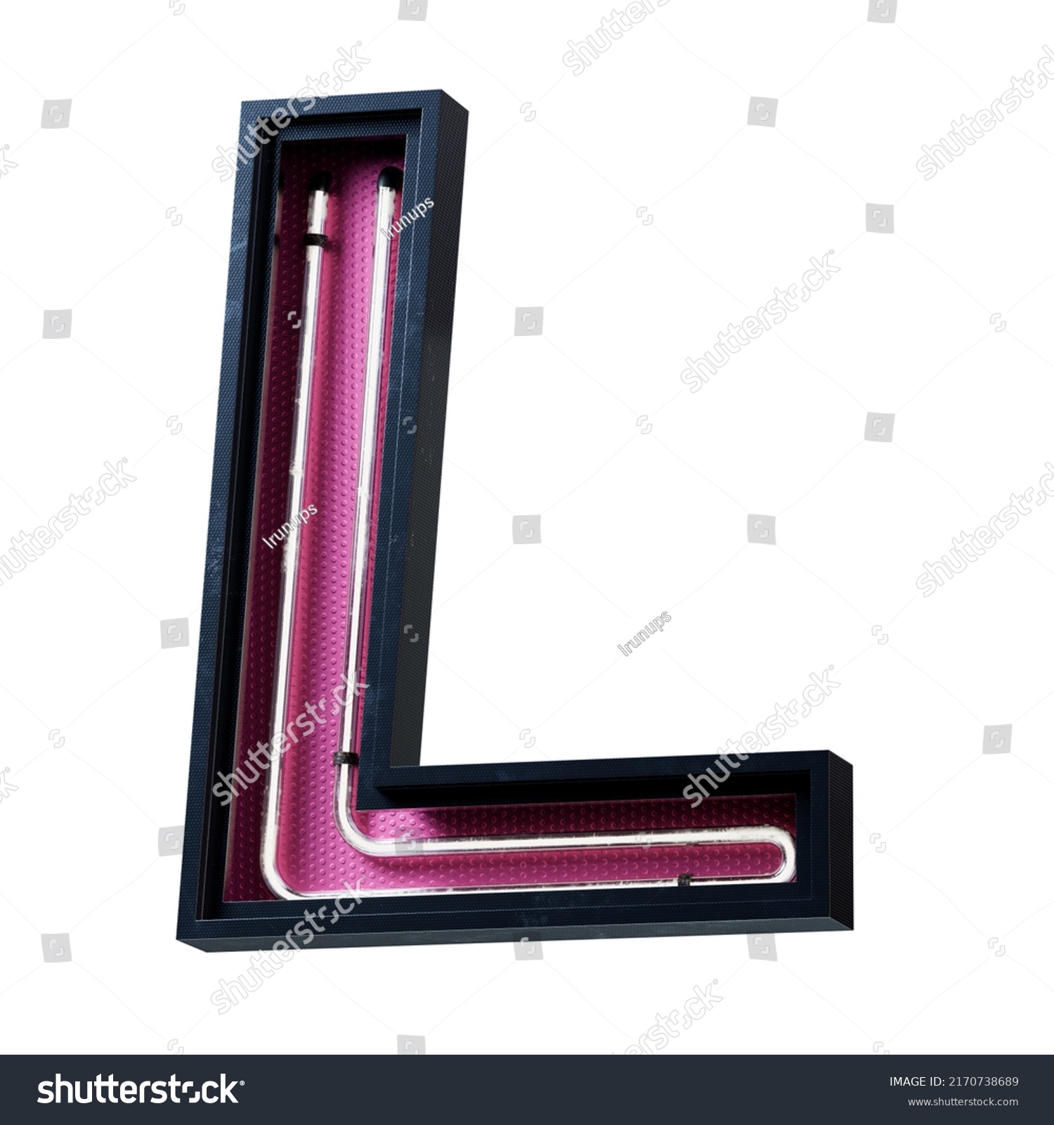 3d Illustration White Neon Light Alphabet Stock Illustration 2170738689 ...