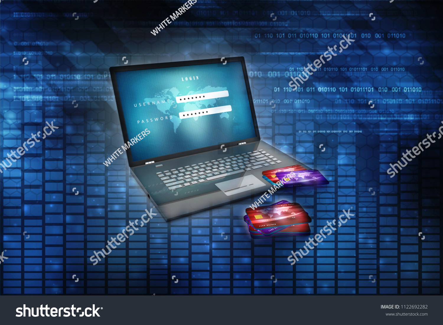 3d Illustration Online Banking Payment Concept Stock Illustration