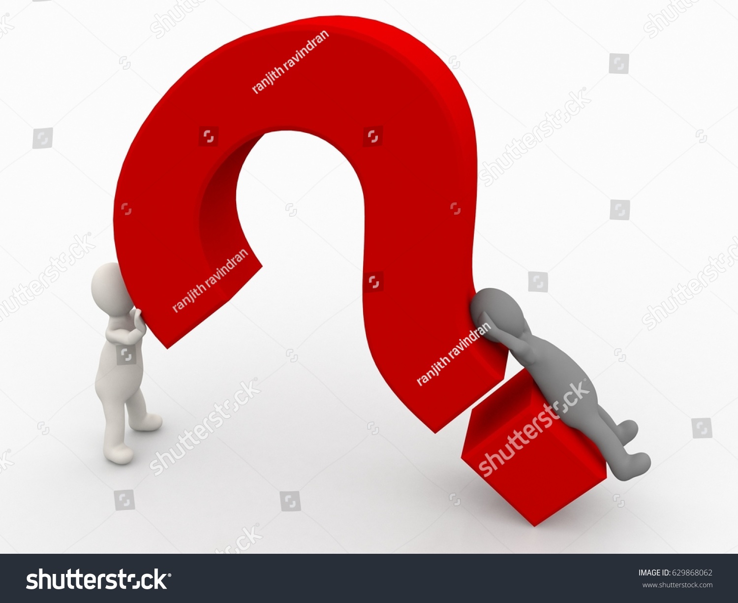 3d Illustration Question Mark 3d 3d Stock Illustration 629868062 ...