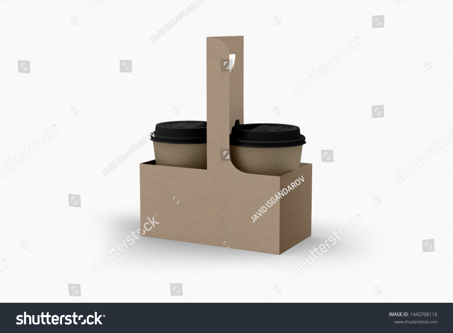 Download 3d Illustrator Paper Coffee Cup Carrier Stock Illustration 1440708116