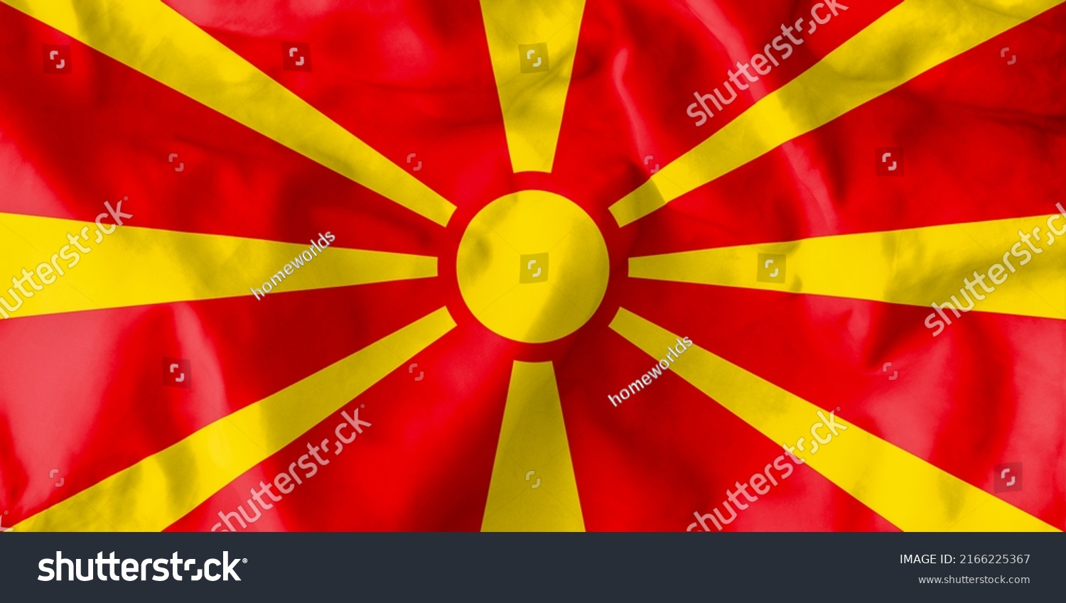 3d Image Macedonian Flag National State Stock Illustration 2166225367 ...