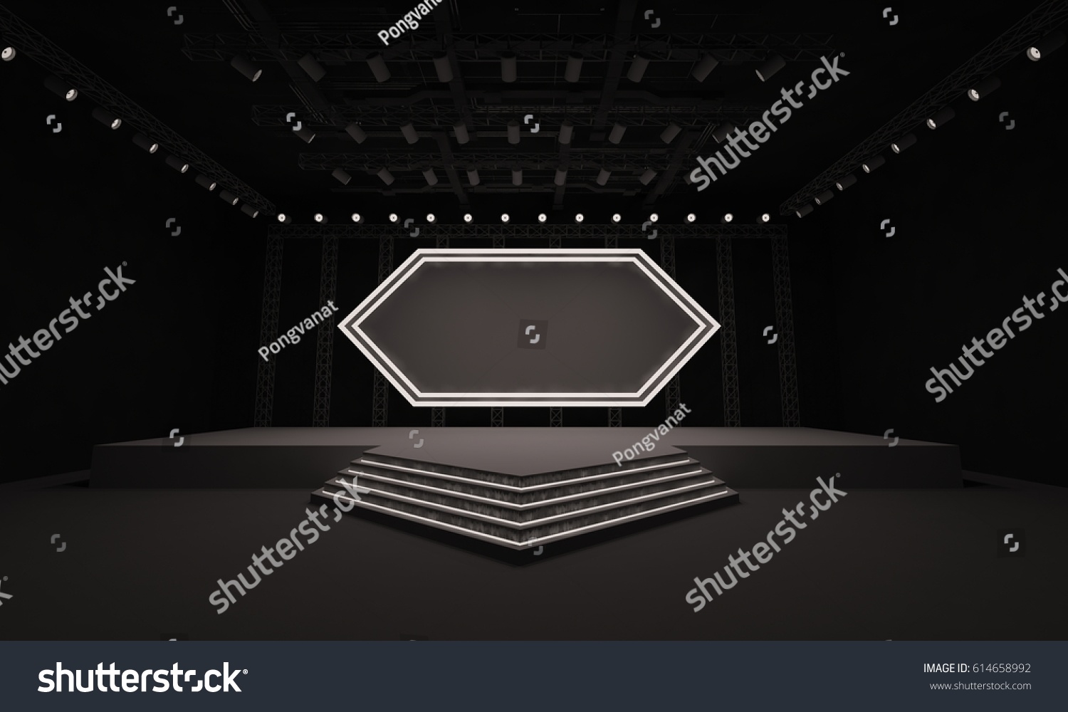 3d Interior Stage Event Led Tv Stock Illustration 614658992 | Shutterstock