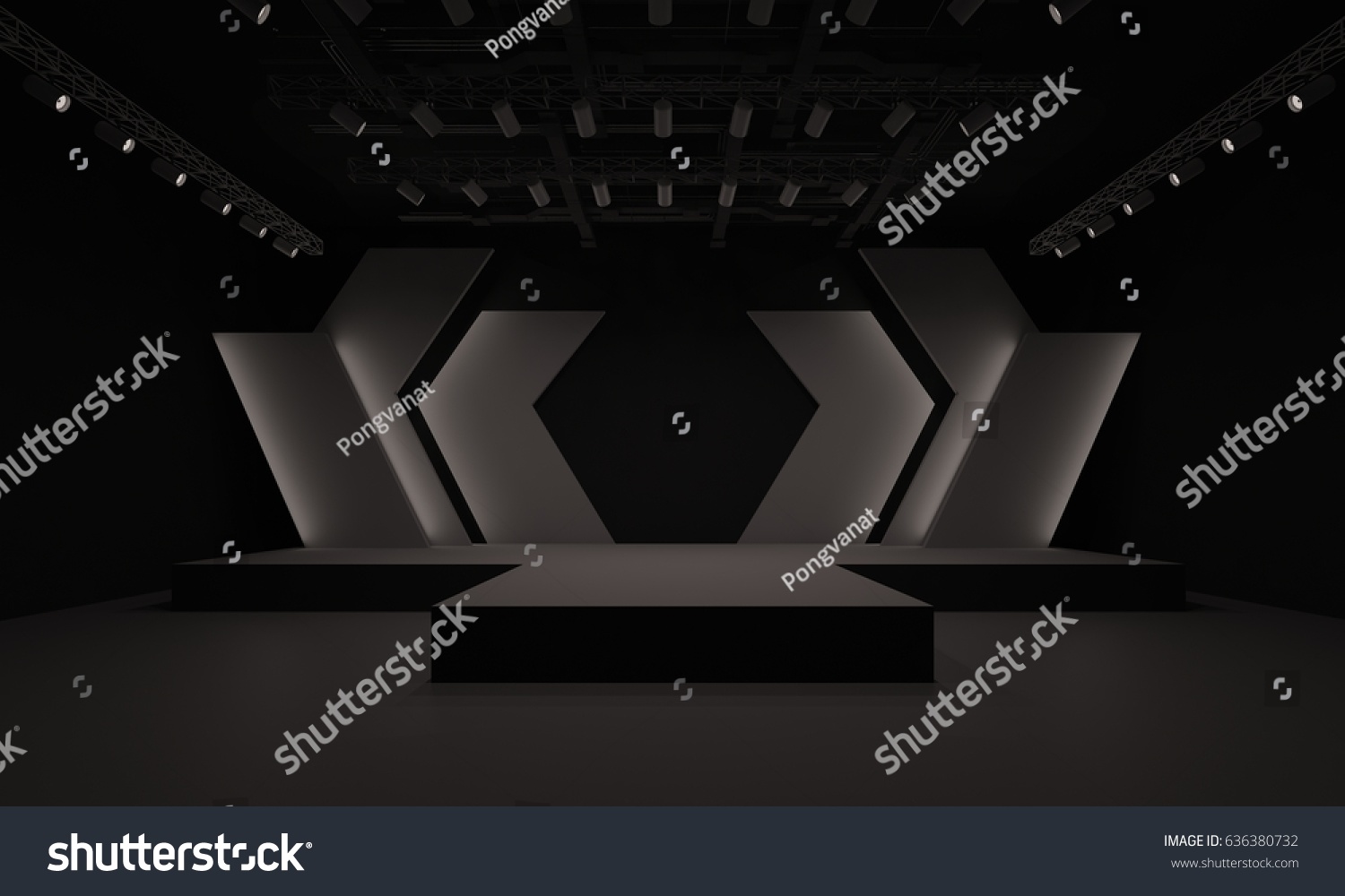 3d Interior Stage Event Led Tv Stock Illustration 636380732 | Shutterstock