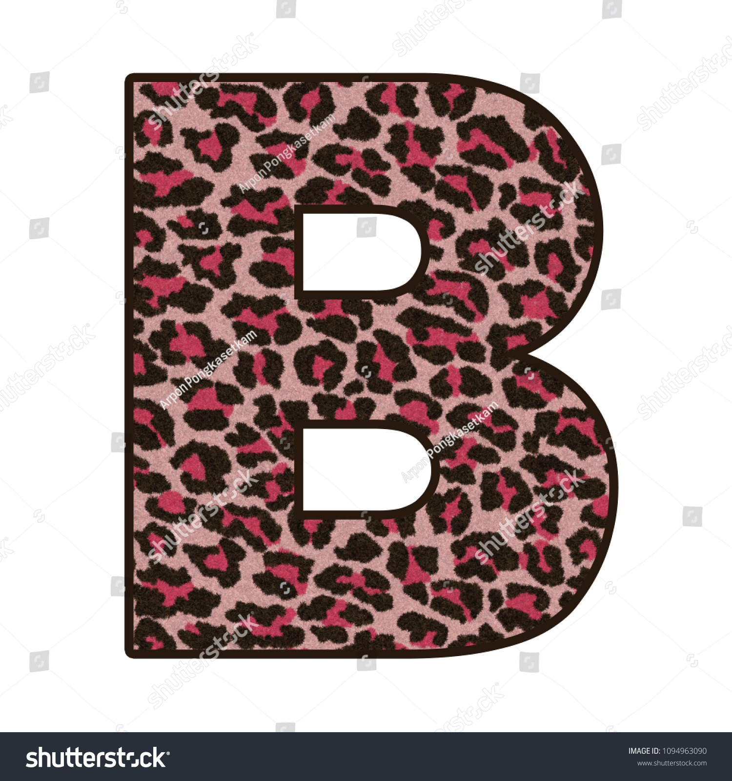 3d Leopard Print Letter B Jaguar Stock Illustration 1094963090 ...