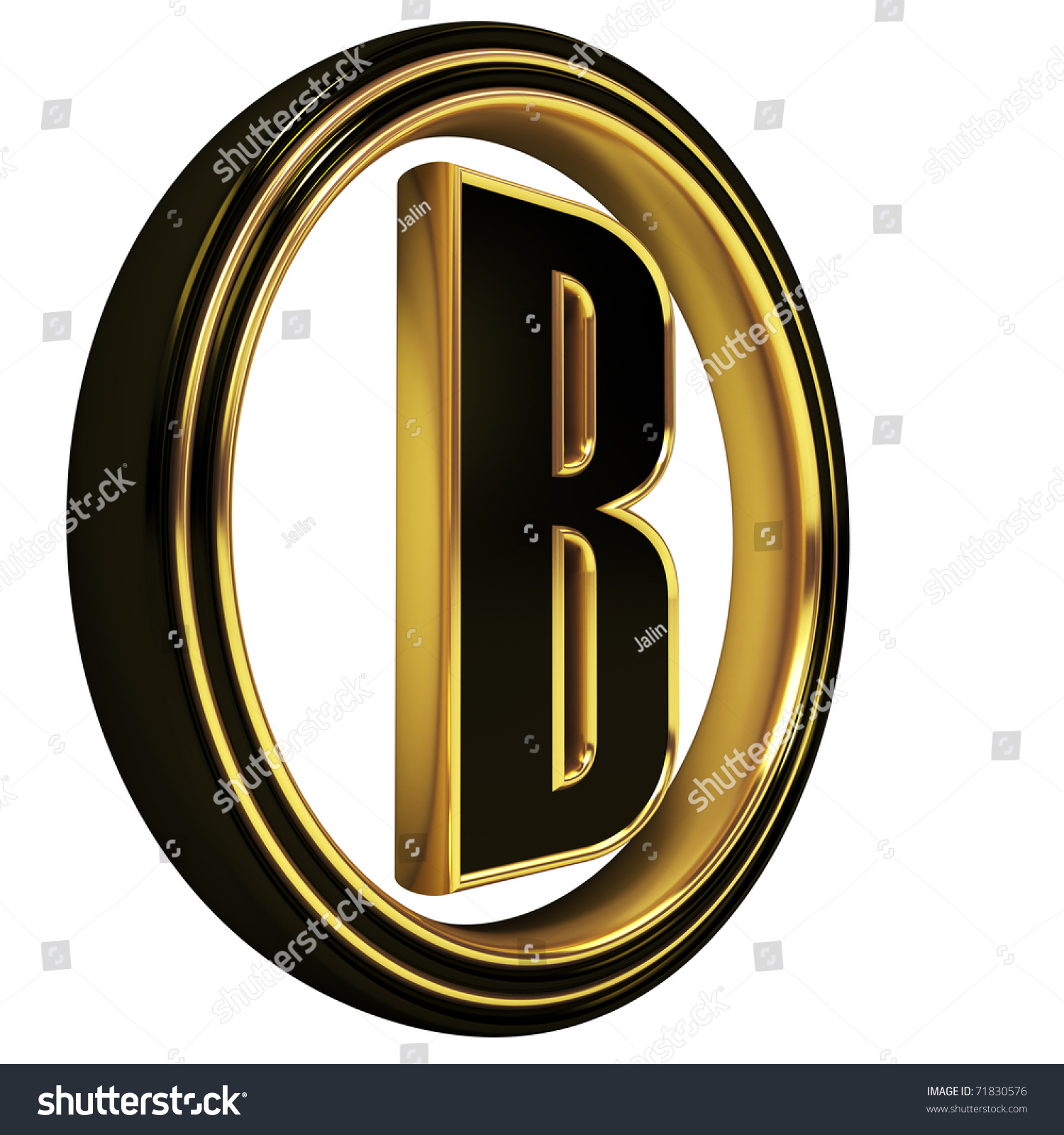 3d Letter B Circle Black Gold Stock Illustration 71830576 - Shutterstock