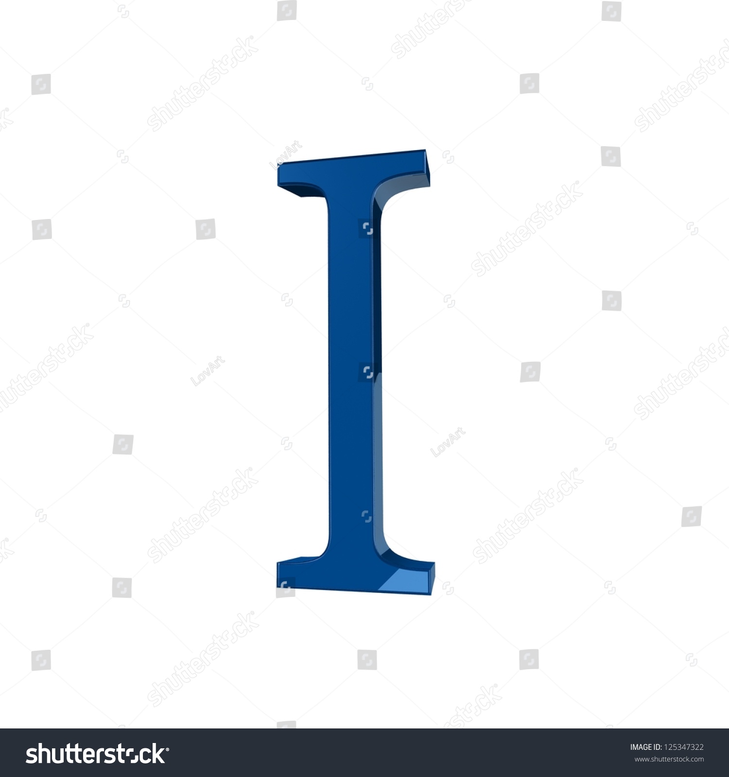 3d Letter One Letter Alphabet Isolated Stock Illustration 125347322