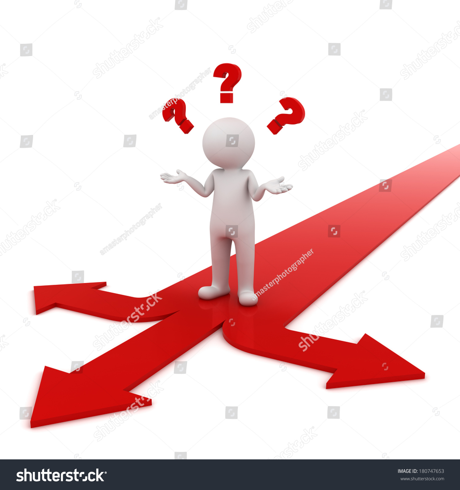 3d Man Thinking Confusing Three Red Stock Illustration 180747653 Shutterstock 6518