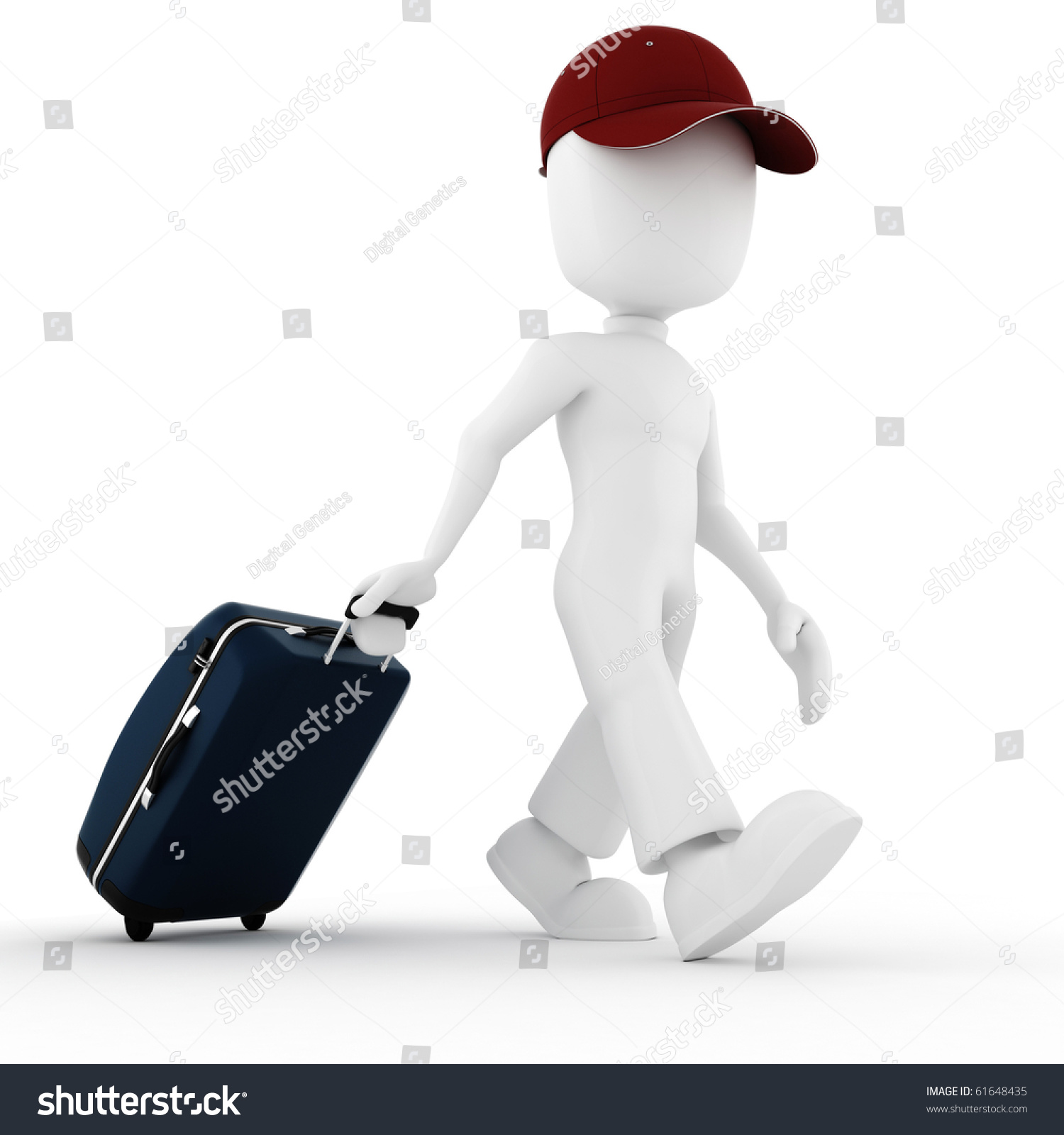 3d Man Traveler, In Vacation Stock Photo 61648435 : Shutterstock