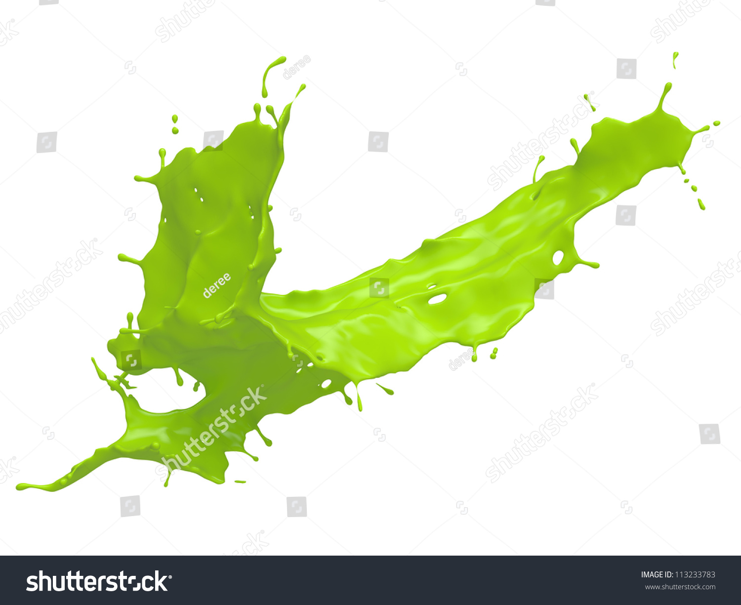 3d Paint Splash Isolated On White Stock Photo (Edit Now) 113233783