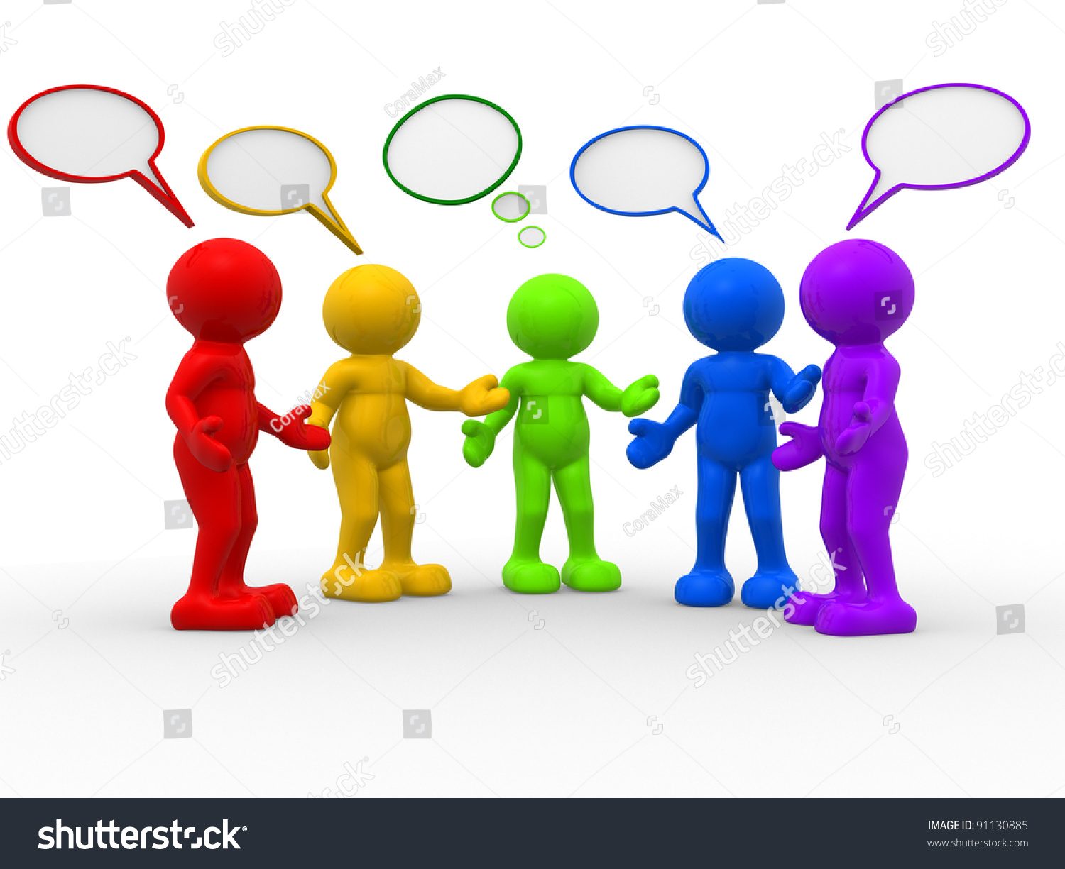 3d People Human Character Person Speech Stock Illustration 91130885 ...