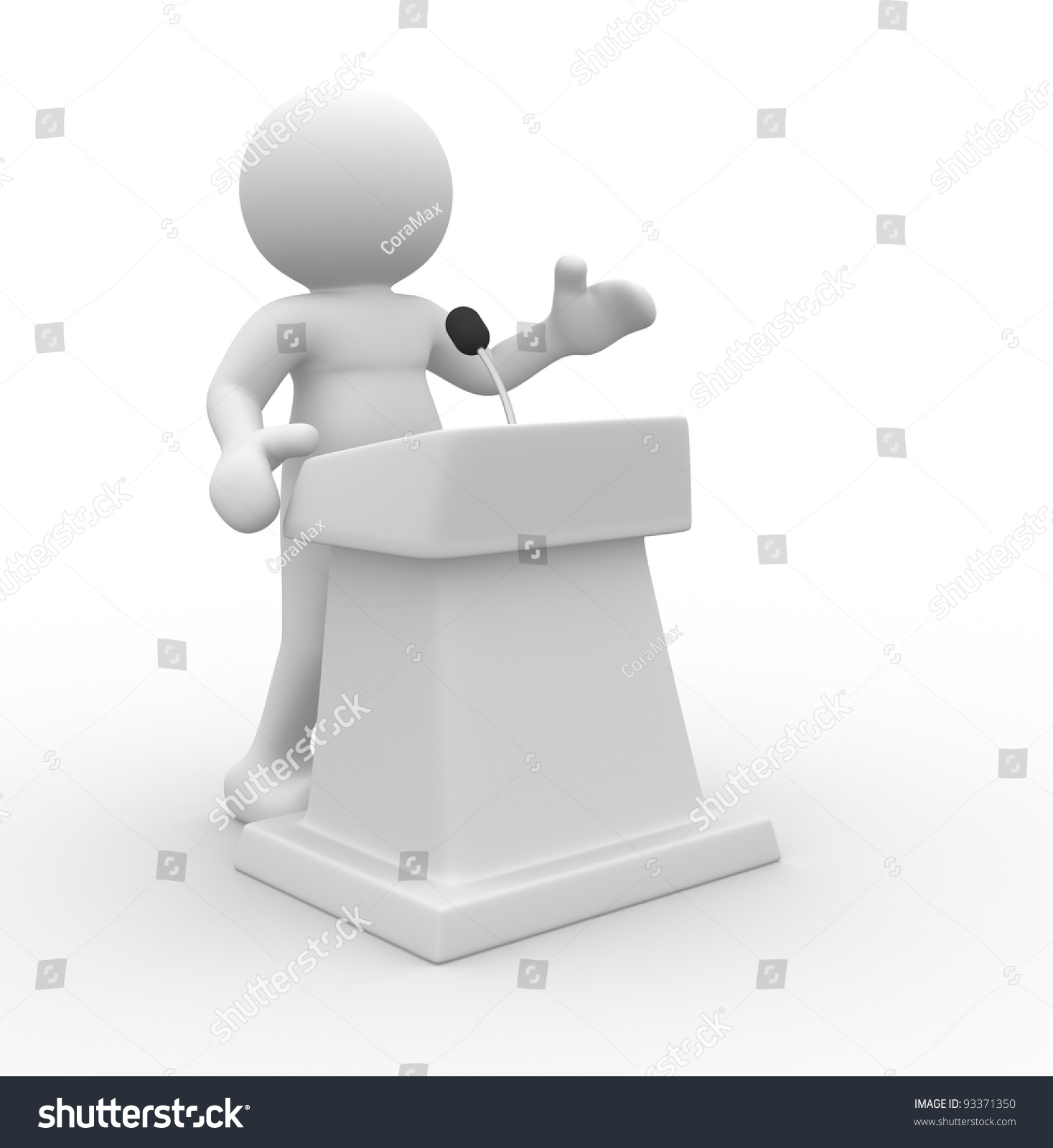 3d People Human Character Person Speaking Stock Illustration 93371350 ...