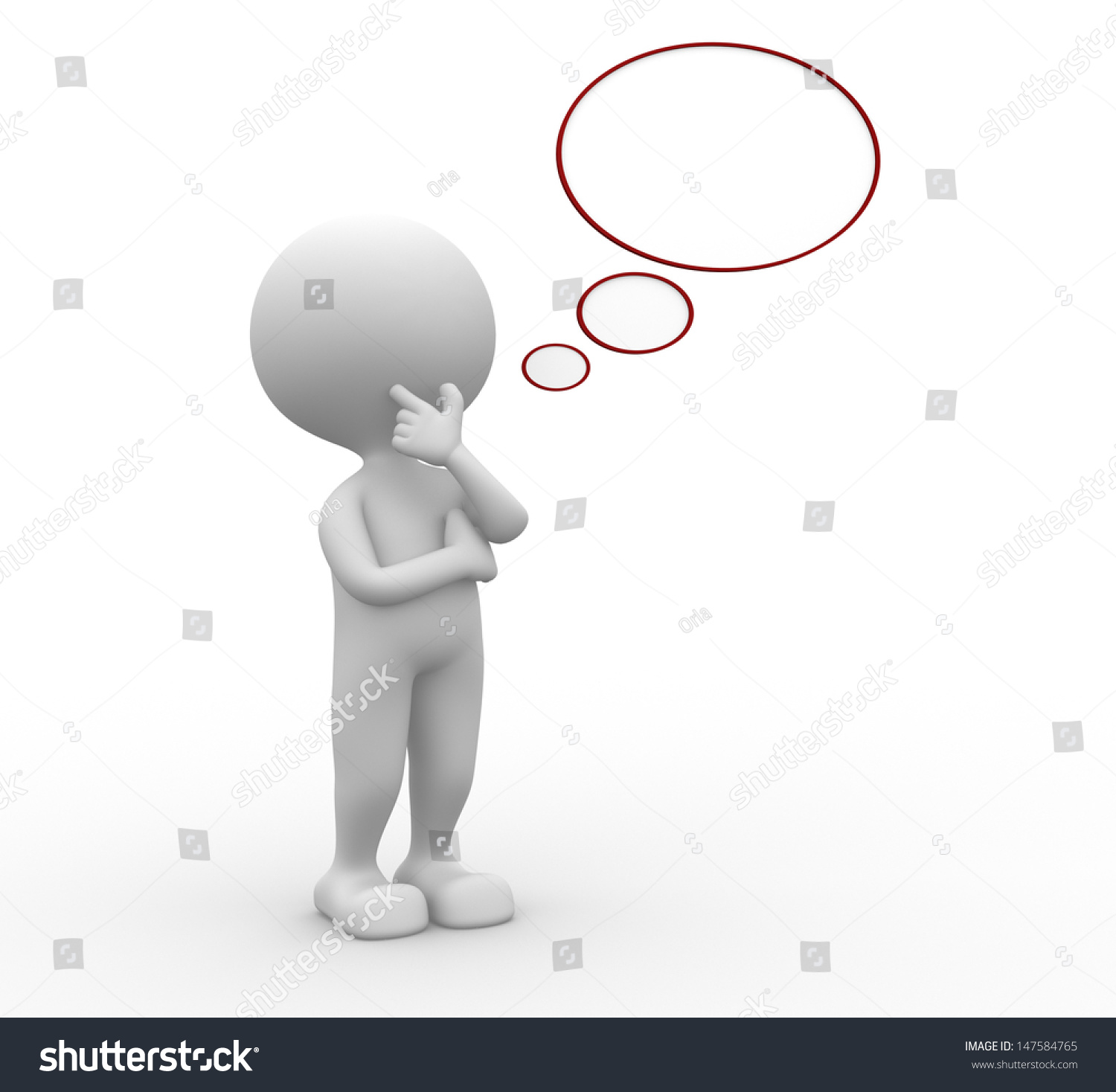 3d People Man Person Blank Bubble Stock Illustration 147584765 ...